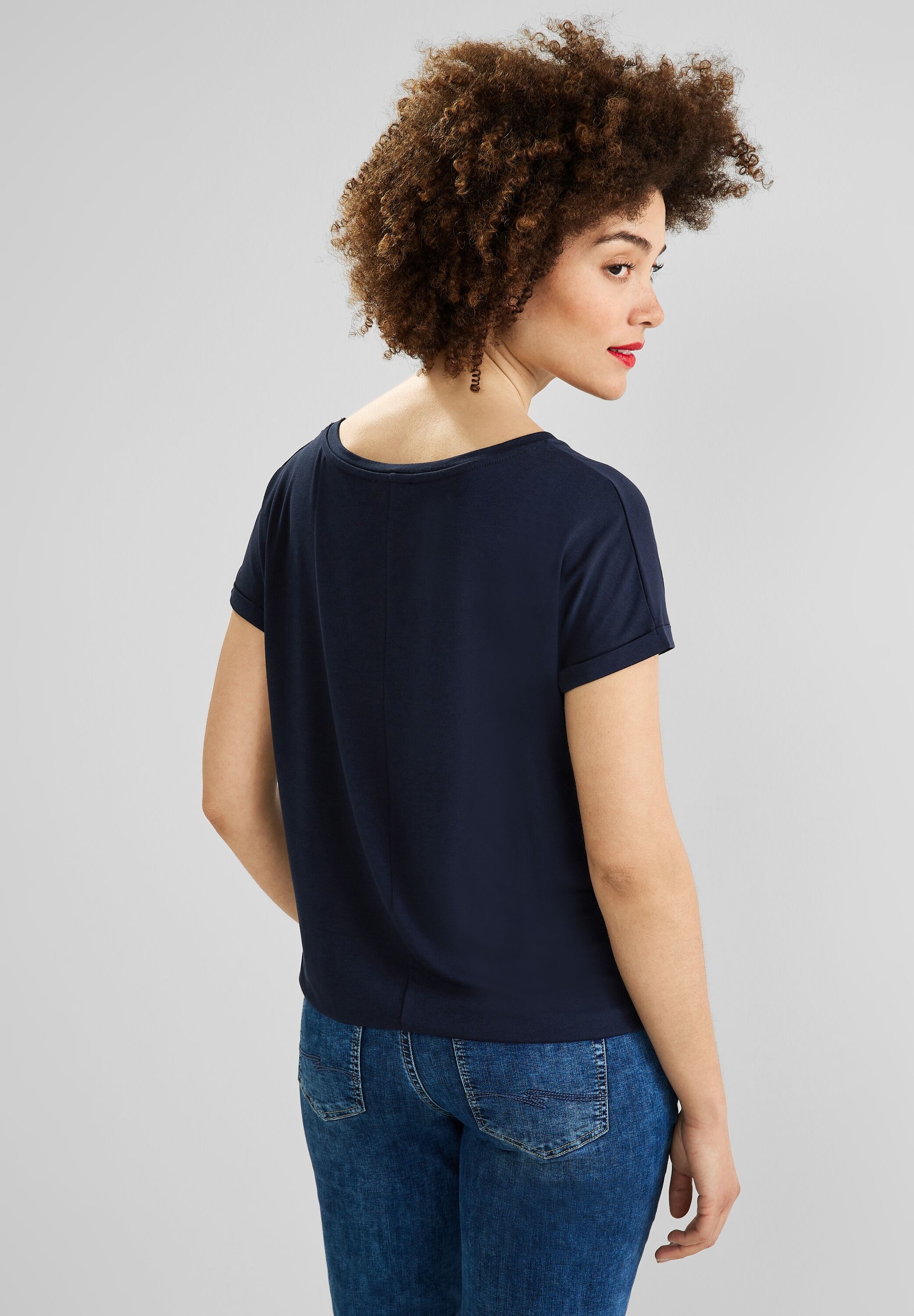 STREET ONE T-Shirt, Unifarbe | BAUR bestellen online in