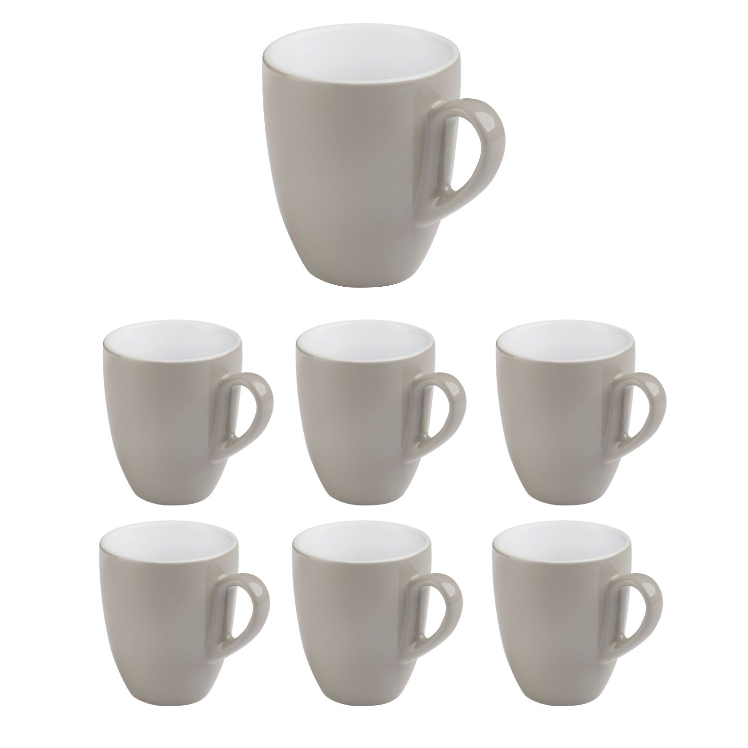 APS Tasse "SNUG", Ø 8,5cm x 10cm, 6, beige, Trinkgefäße, Ø 8,5 cm, H: 10 cm, 330 ml, Porzellan, Griff: 3 cm