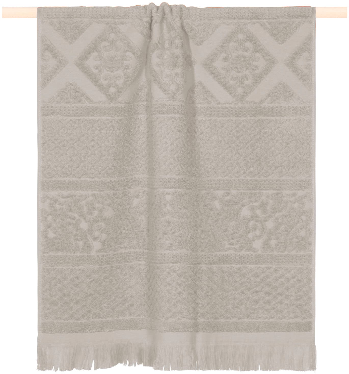 PAD Strandtuch "HARLEM, 100x180 cm" hochwertige Jacquard-Webung, besonders weicher Griff, mit Fransen