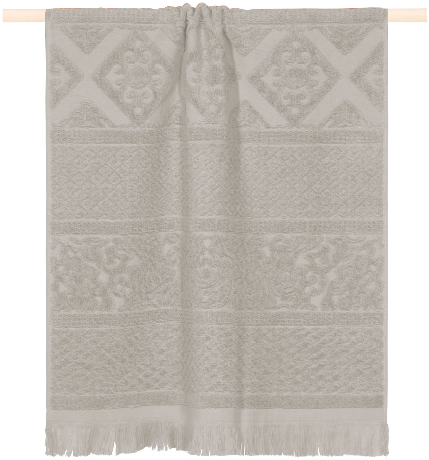 Strandtuch PAD, B:100cm L:180cm, grau, Frottee, Frottee, Handtücher, "Harlem", Made in Europe