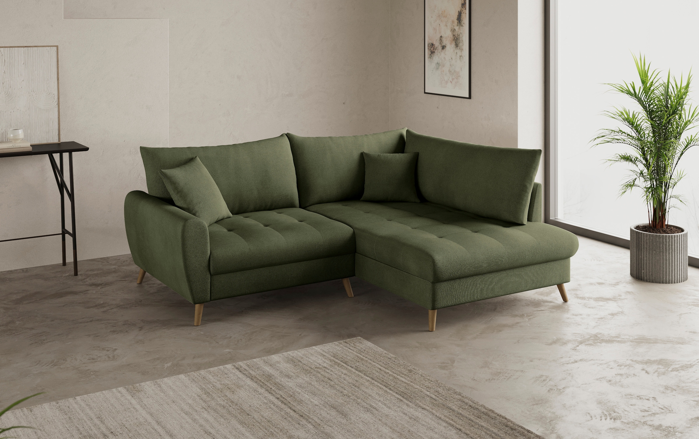 Mr. Couch Ecksofa »Blackburn II L-Form«, Wahlweise mit Kaltschaumpolsterung bis 140 kg belastbar