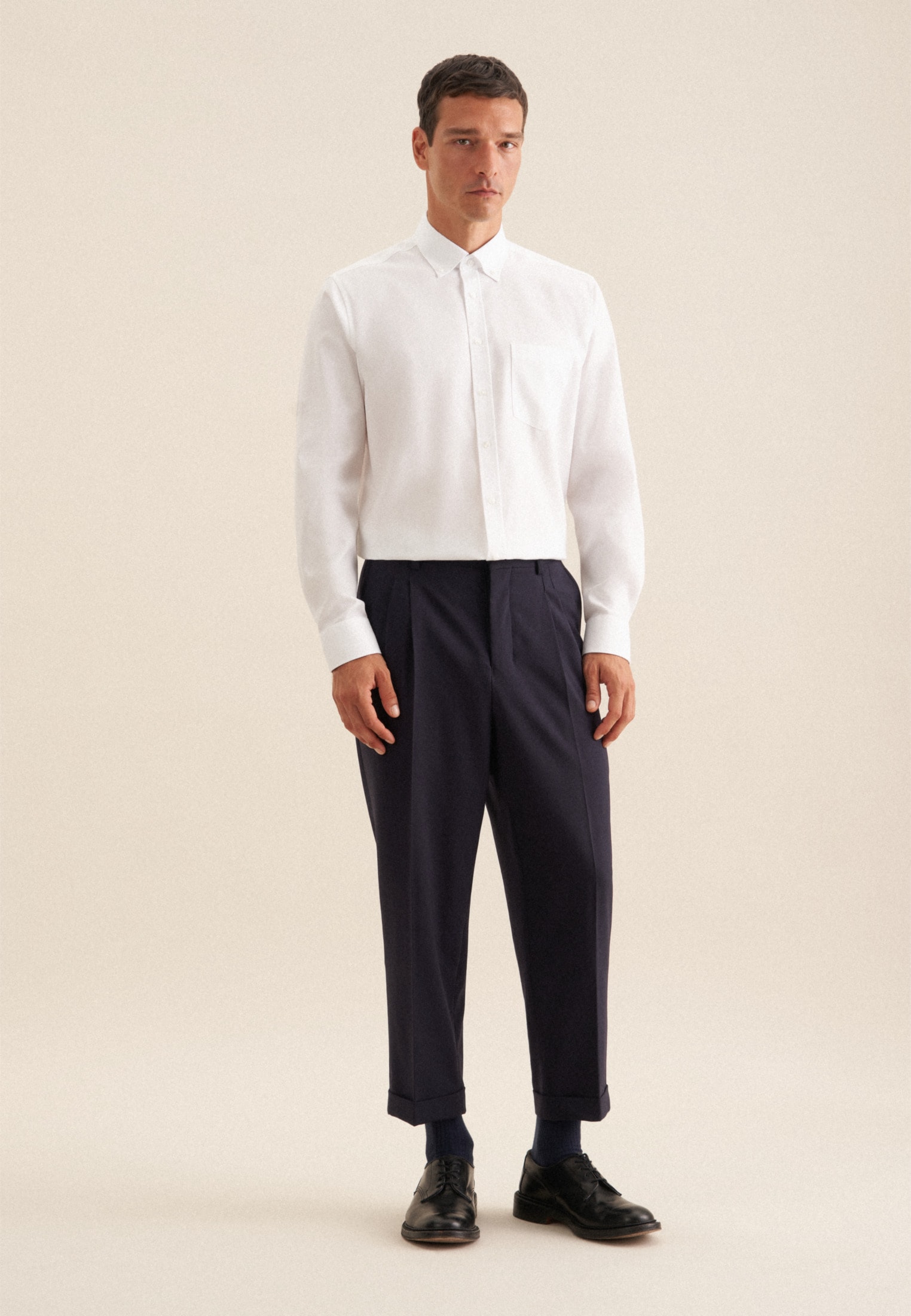seidensticker Businesshemd »Schwarze Rose«, Regular Button-Down-Kragen Struktur