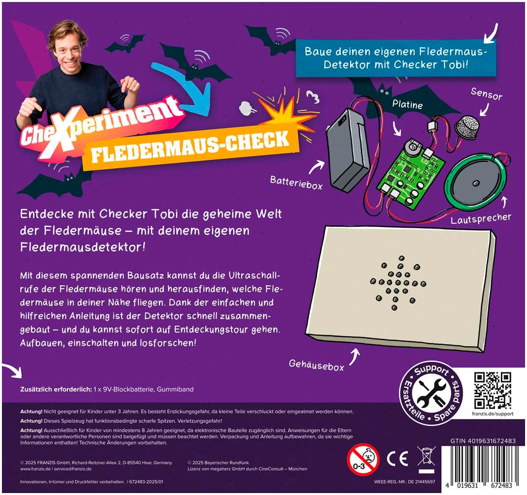Franzis Experimentierkasten »Franzis: Checker Tobi CheXperiment Fledermaus-Check«