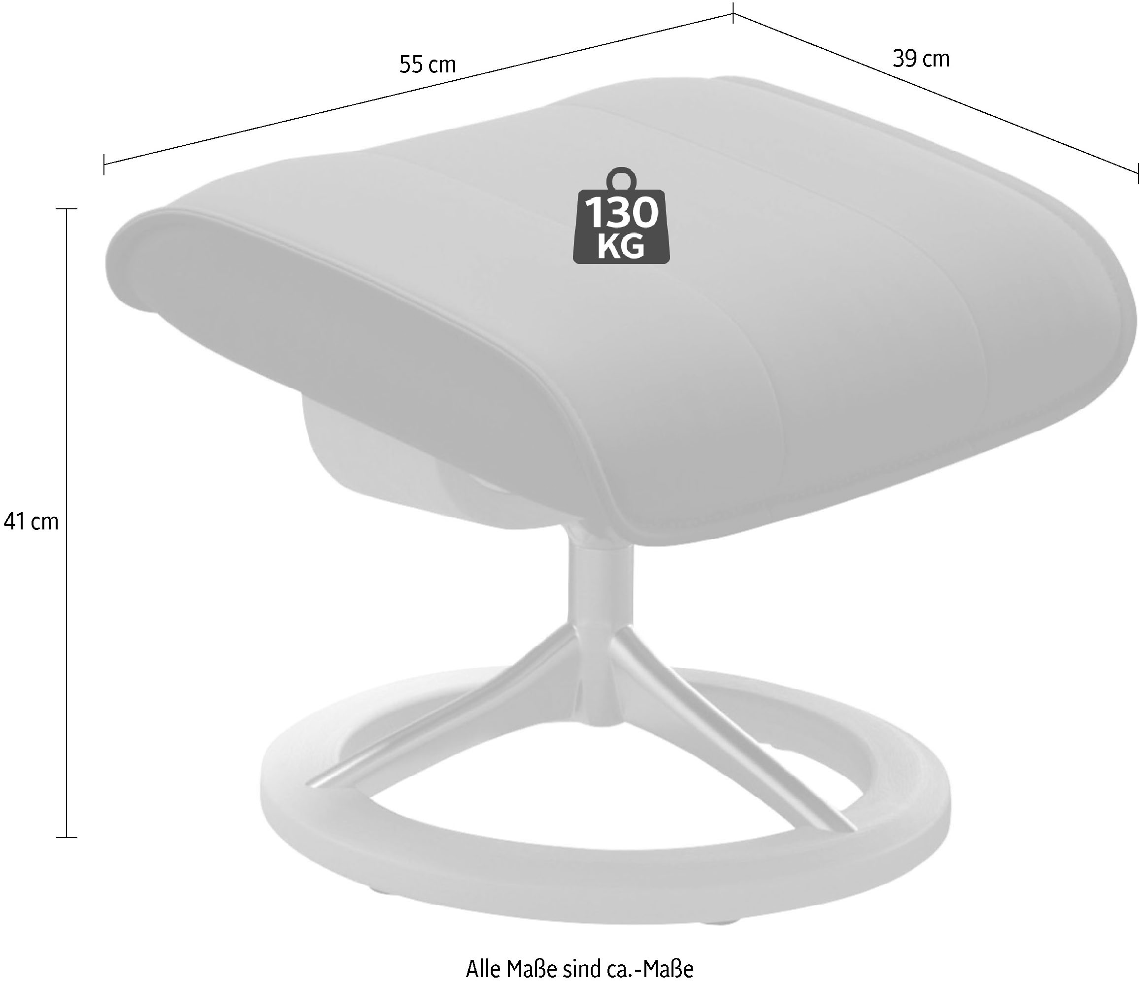 Stressless® Fußhocker »Admiral« mit Signature Base, Gestell Braun