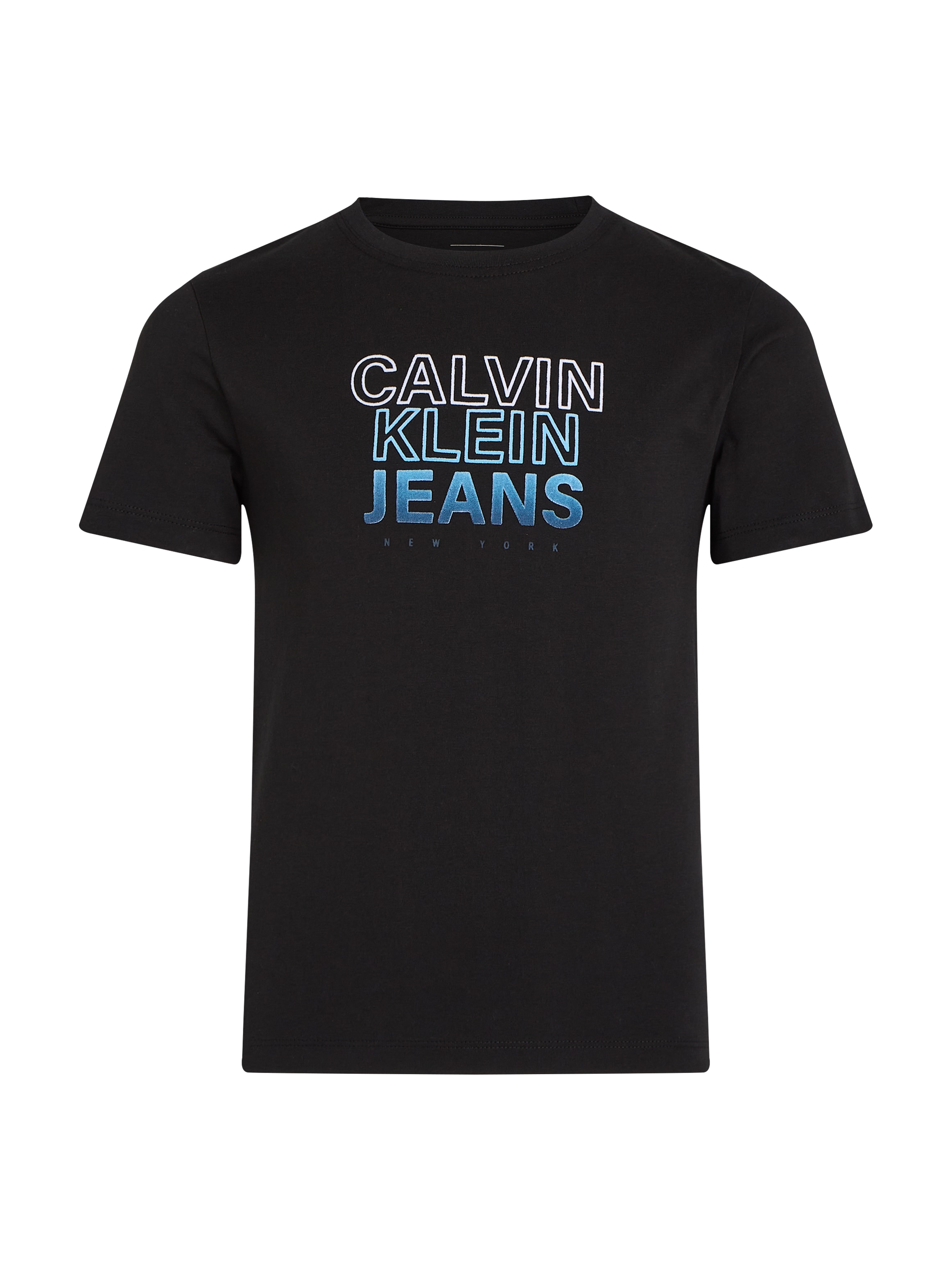 Calvin Klein Jeans Rundhalsshirt »GRADIENT FLOCK LOGO SS T-SHIRT«, für Kinder bis 16 Jahre mit Logoprägung