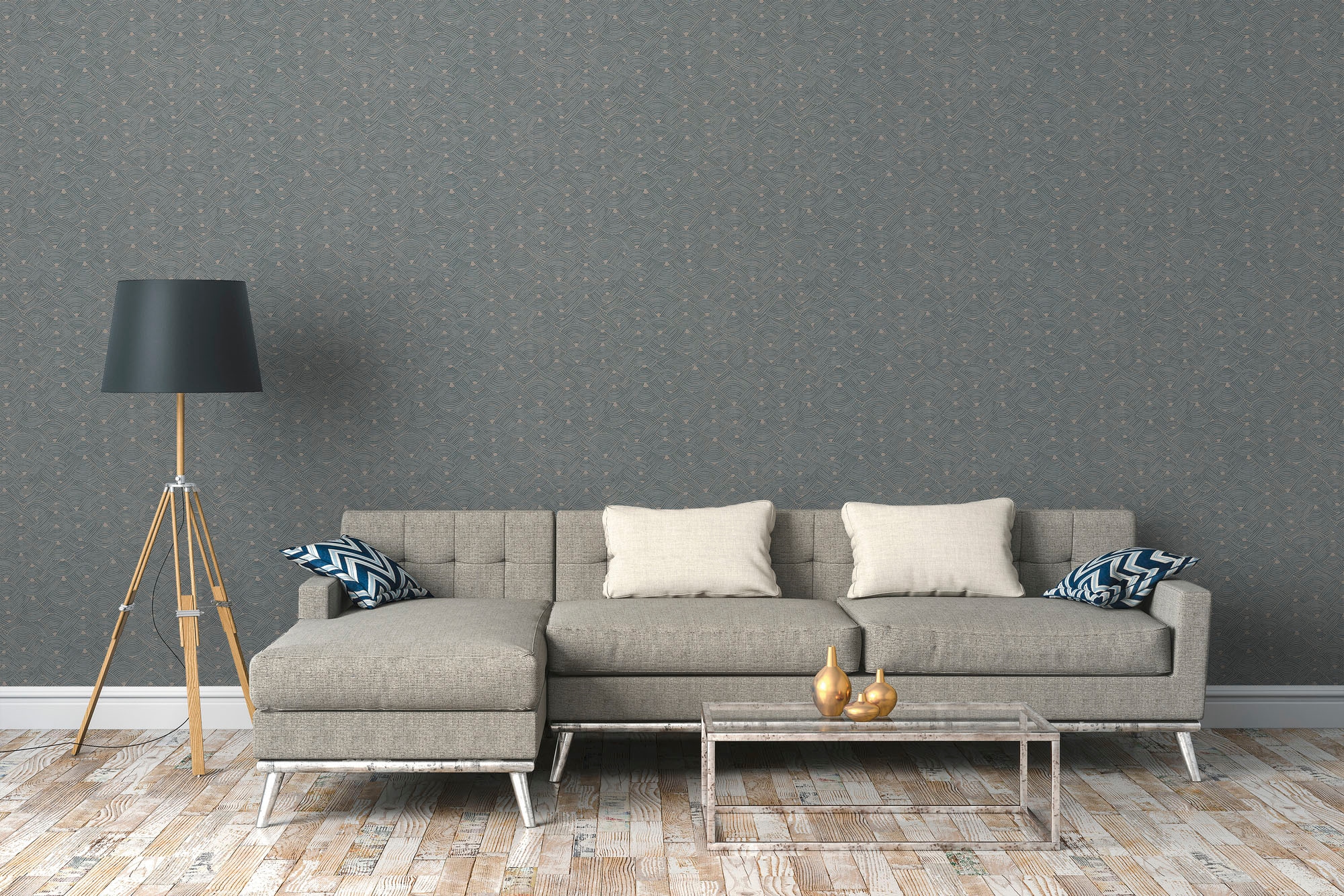 A.S. Création Vliestapete »Nara Ethno«, matt-gemustert-neutral, ArtDeco Mustertapete Tapeten Wohnzimmer Schlafzimmer Küche Flur Design