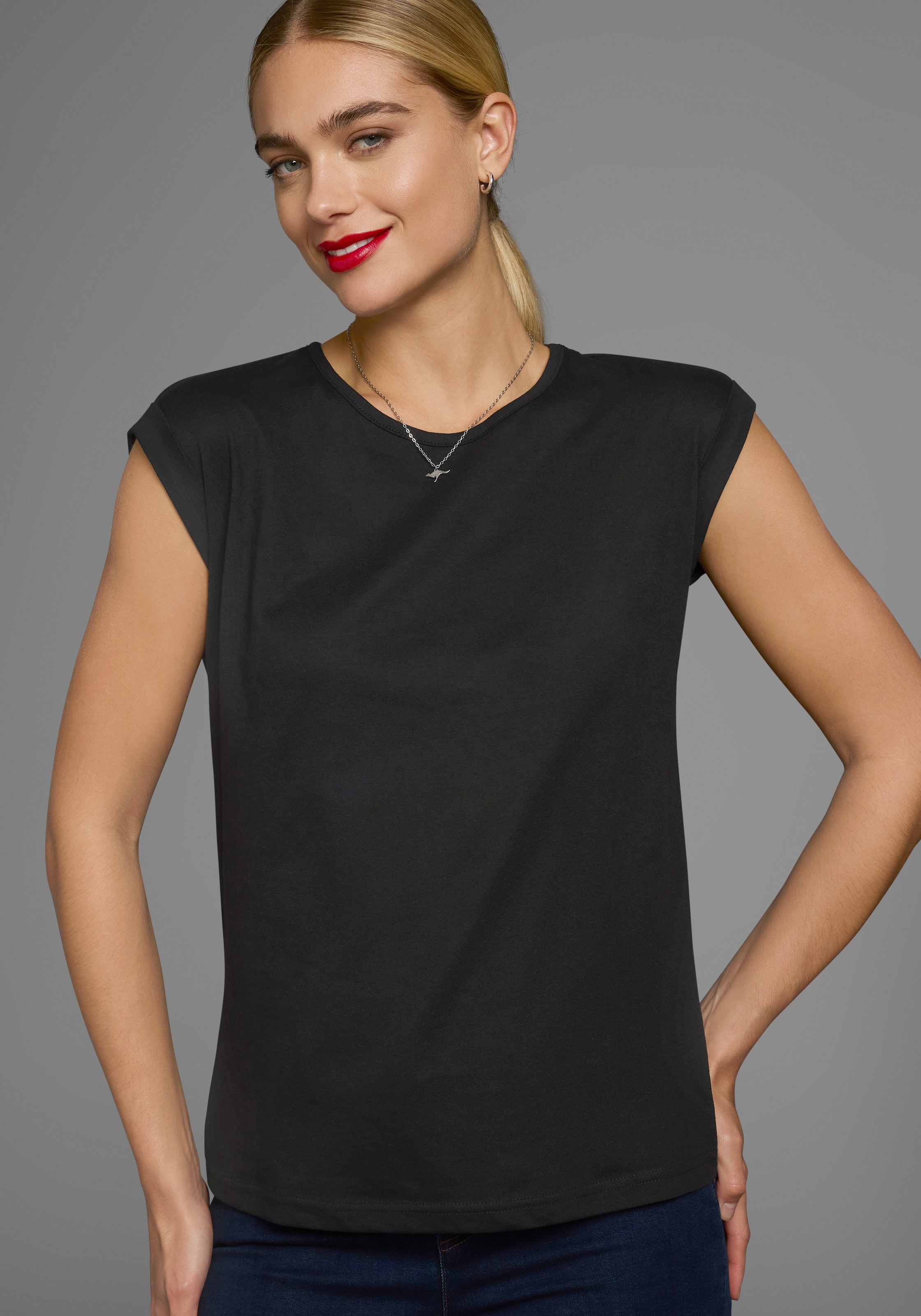 Boysens T-Shirt, Kurzarm, unifarben, Rundhals, für Freizeit und Alltag günstig online kaufen