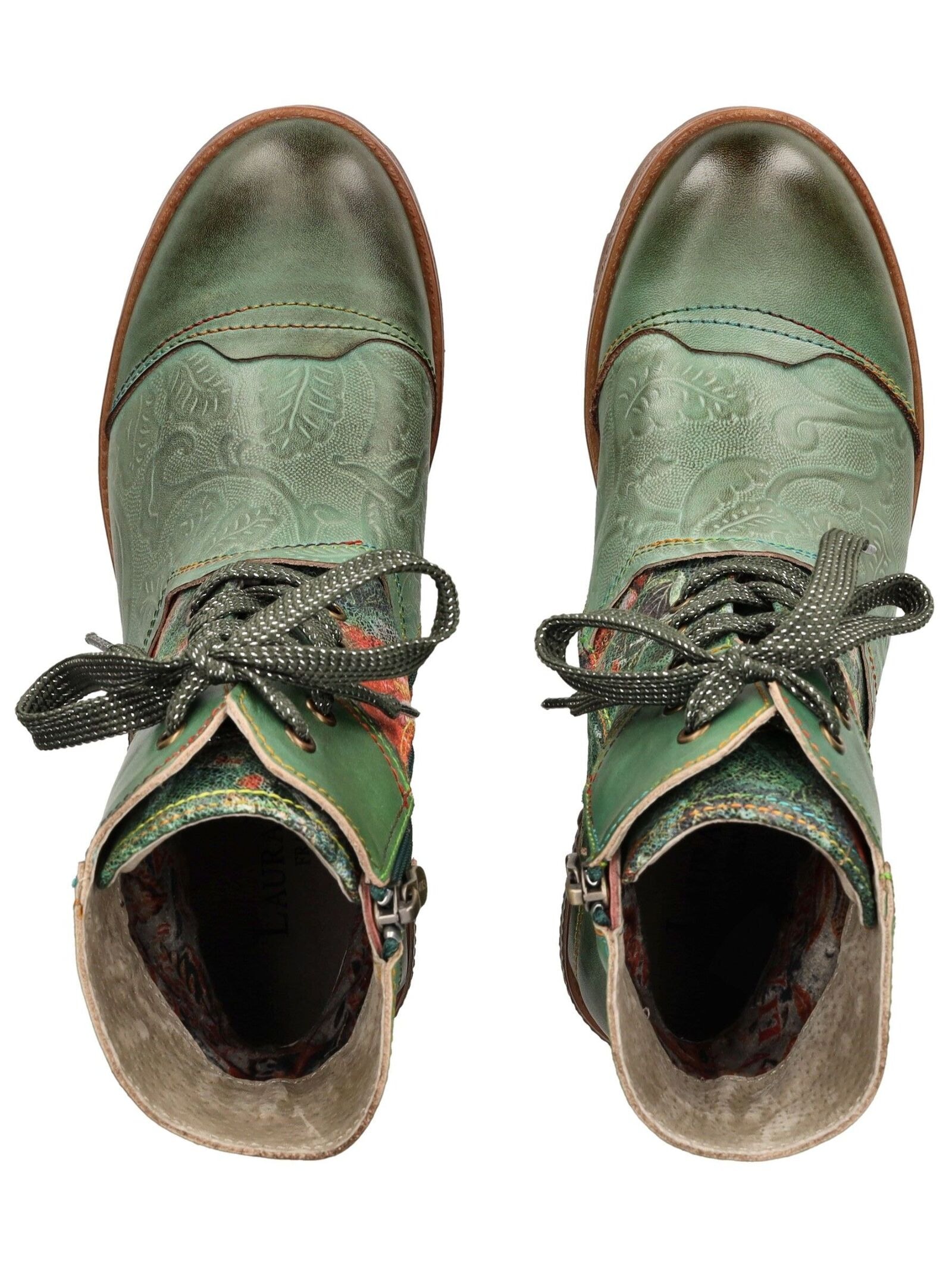 LAURA VITA Schnürstiefelette »LAURA VITA Stiefelette Lederimitat/Textil«