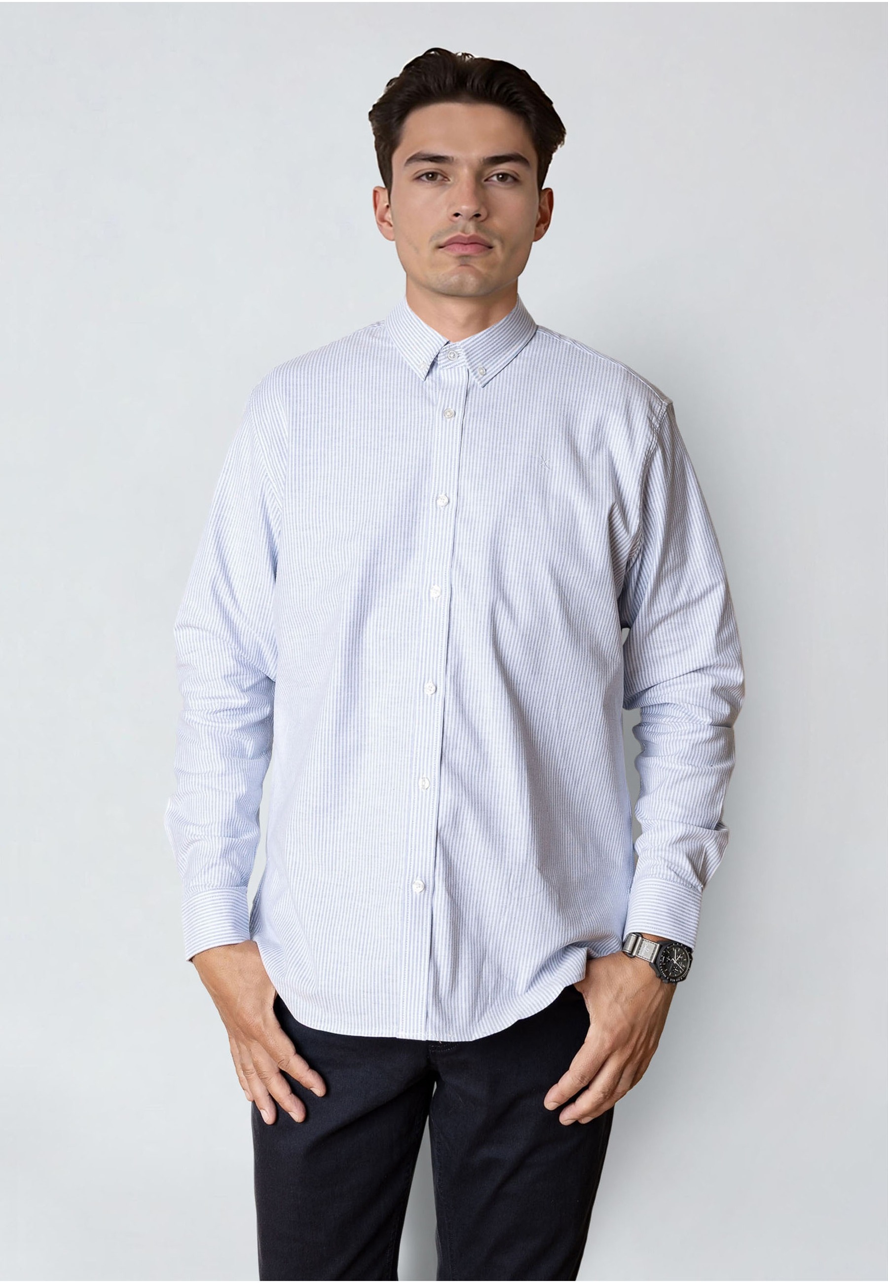 Clean Cut Copenhagen Langarmhemd »Clean Cut Copenhagen Oxford Stretch Stripe L/S« 1