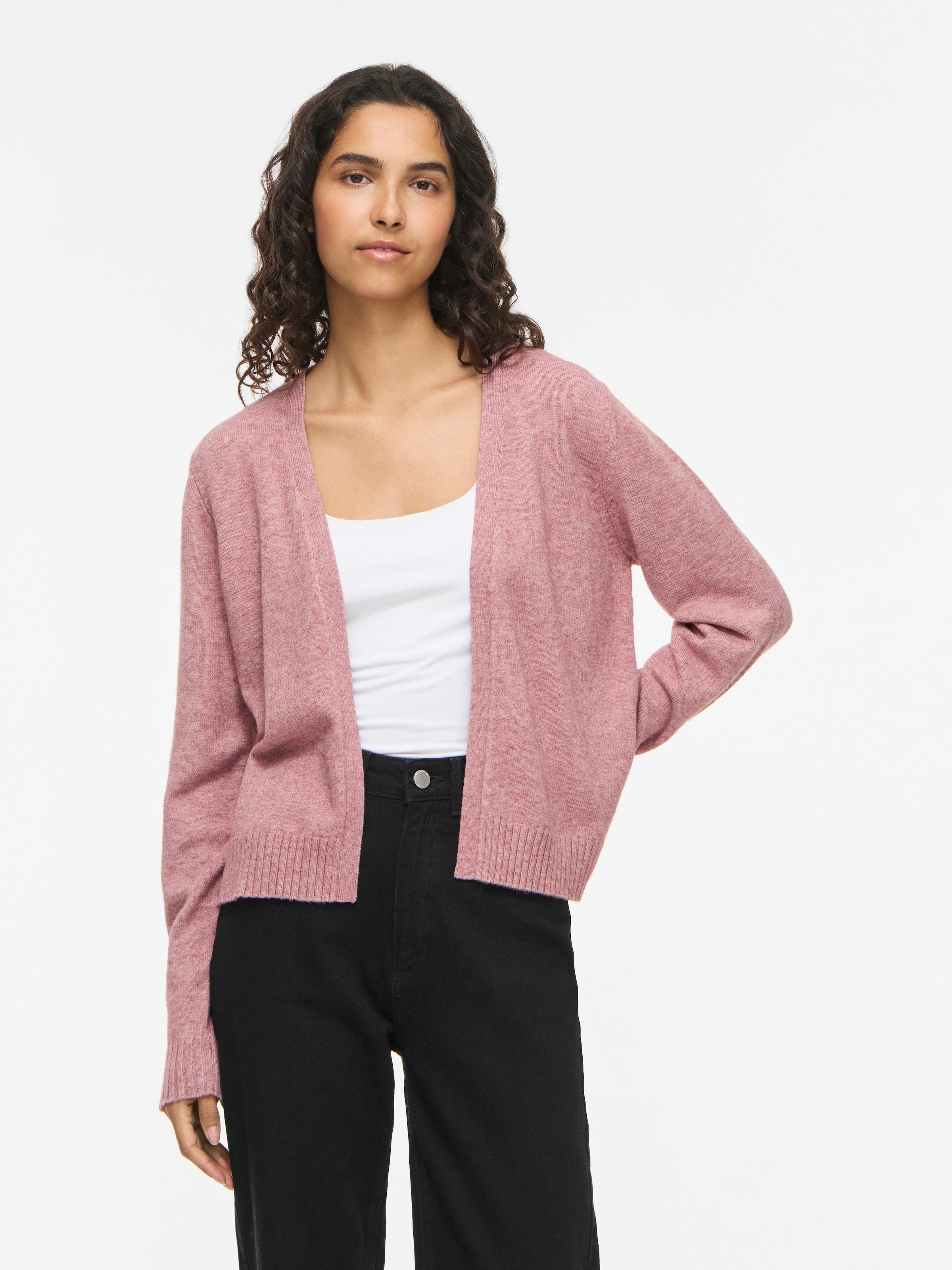 Vila Cardigan "VIRIL SHORT L/S KNIT CARDIGAN-NOOS" Materialmix, regular fit
