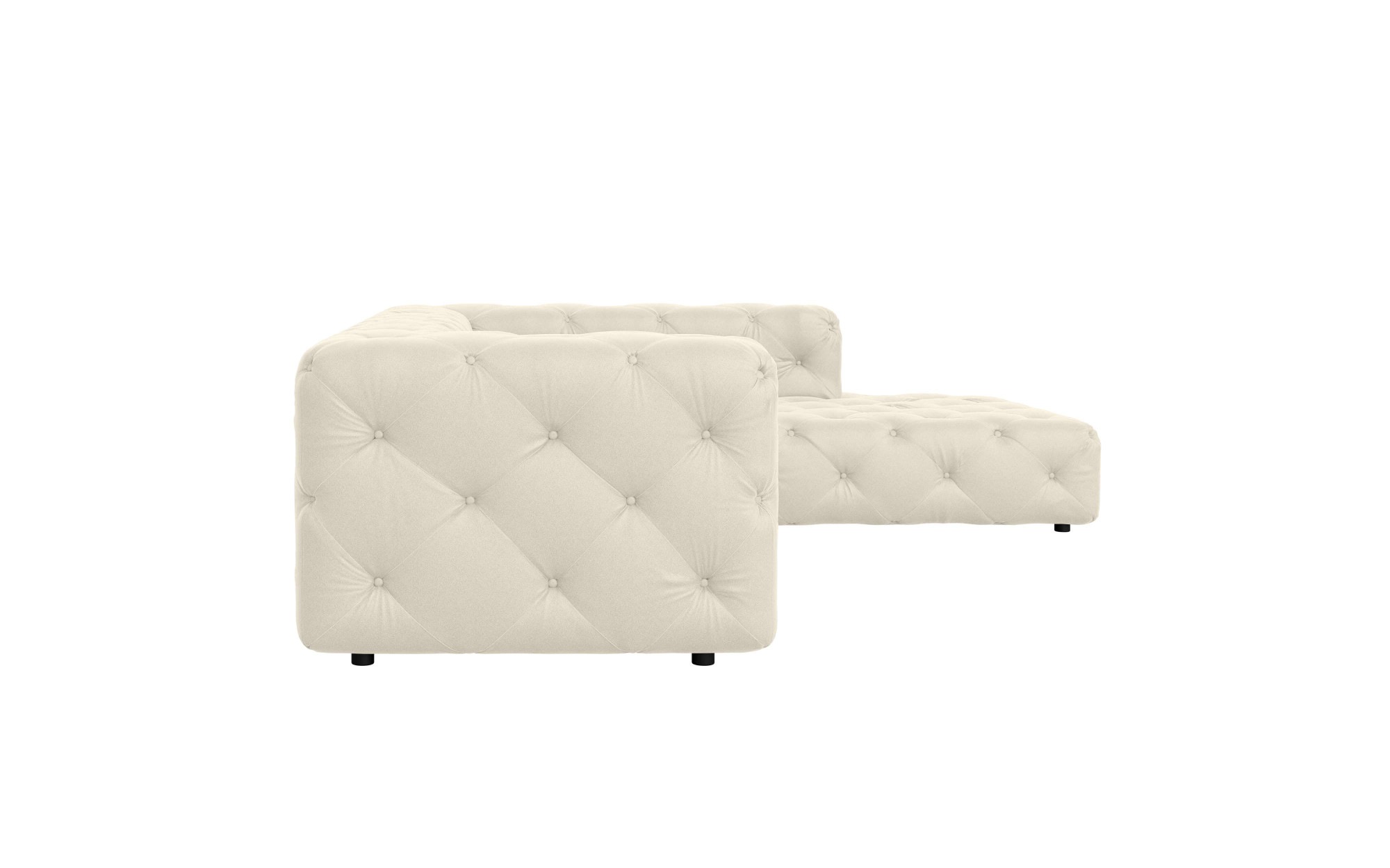 Places of Style Ecksofa »FOLLINA«, L-Form, mit klassischer Chesterfield-Knopfheftung