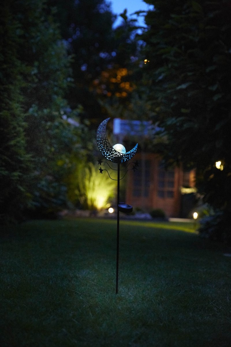 LUXFORM Gartenleuchte »Solar-Erdspieß-Gartenlampe - Mandala - 2 Stück«, Leuchtmittel LED-Modul | LED fest integriert, Dekoratives Gartenornament