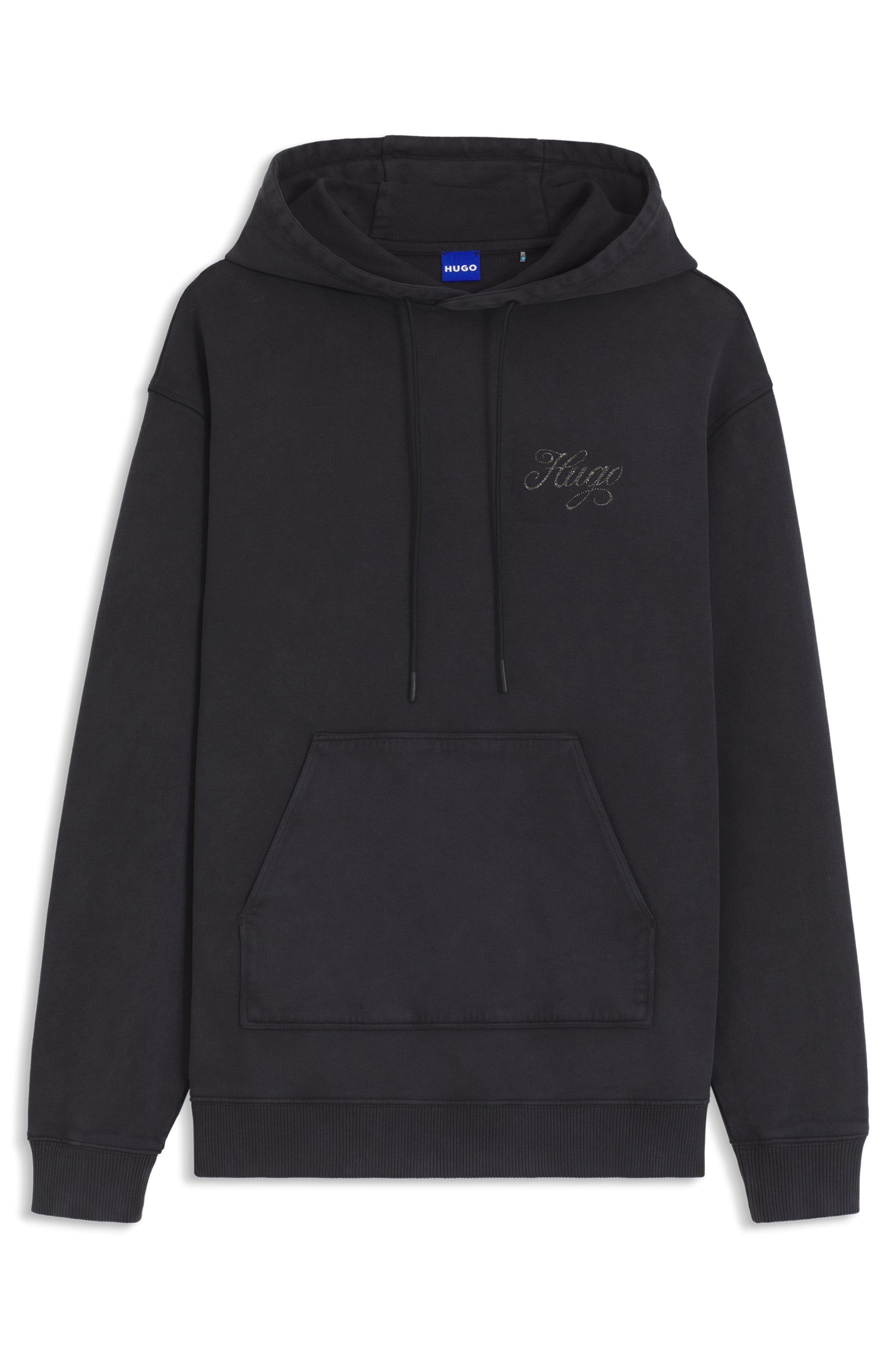 HUGO Blue Hoodie »Dejandra«, Oversized Fit, Strassapplikation auf dem Rücken