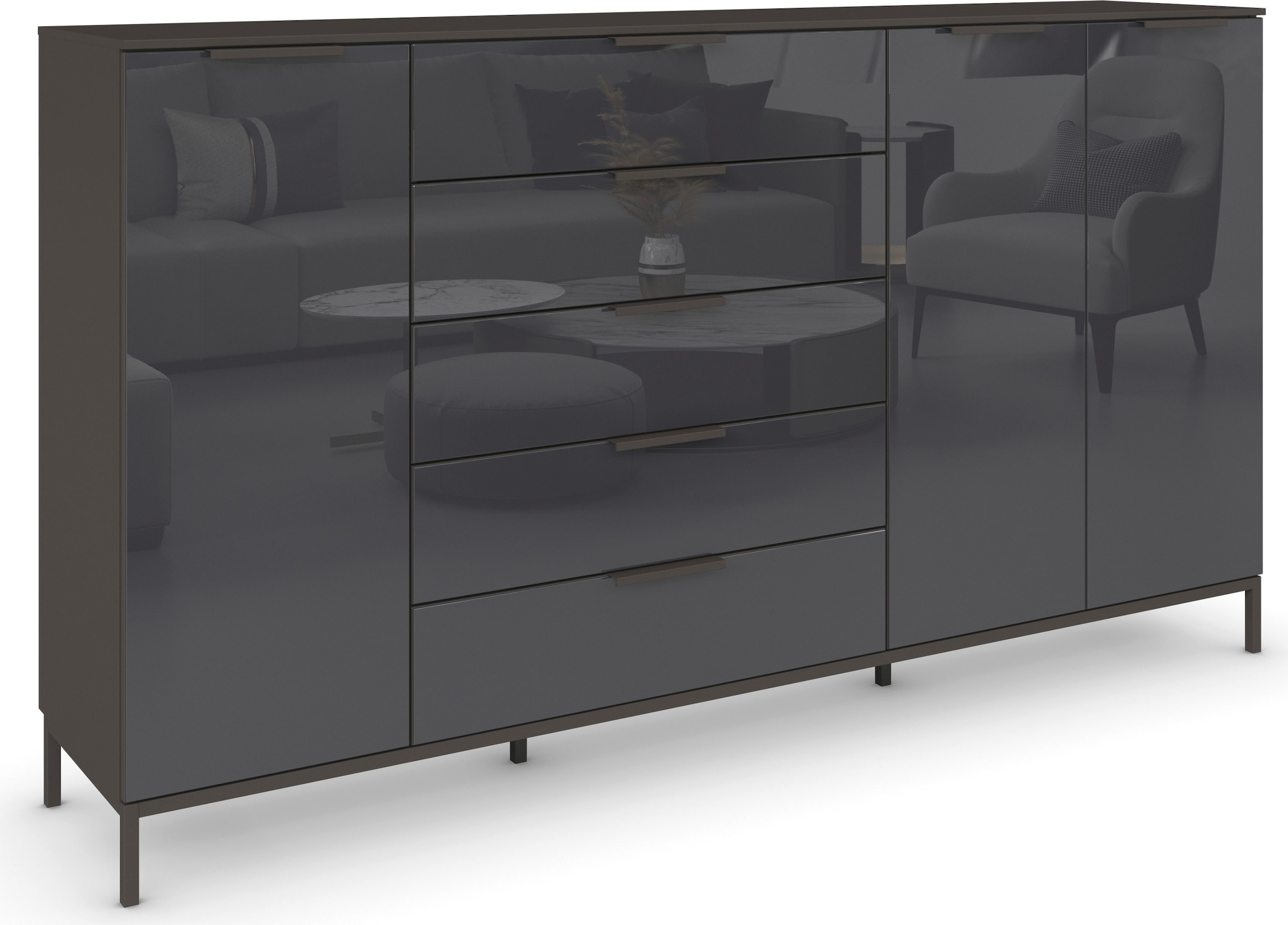 rauch Kombikommode "Kommode Türkommode Sideboard Kombikommode FLIPP mit Gla günstig online kaufen