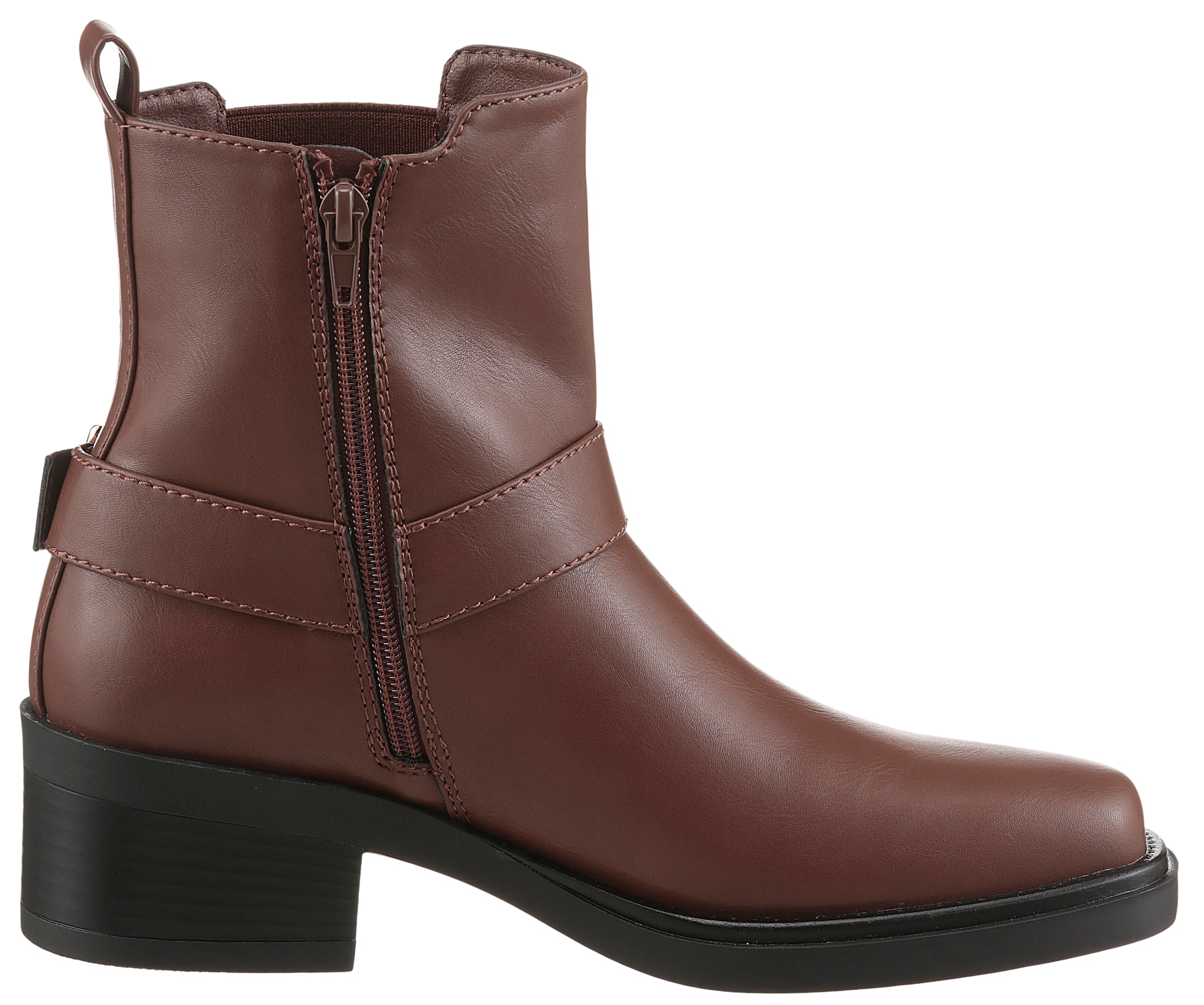 Aniston SHOES Westernstiefelette, Cowboyboots, Blockabsatz, mit Stretcheinsatz - NEUE KOLLEKTION