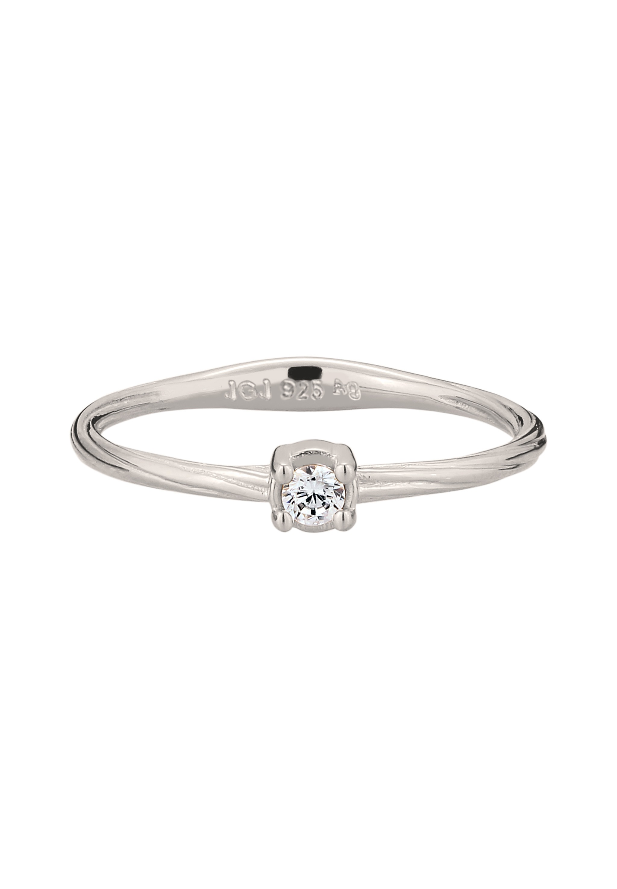 Elli DIAMONDS Diamantring »Ring Solitär Diamant Weiß Brillantschliff (0.06 ct) 925 Sterling Silber«
