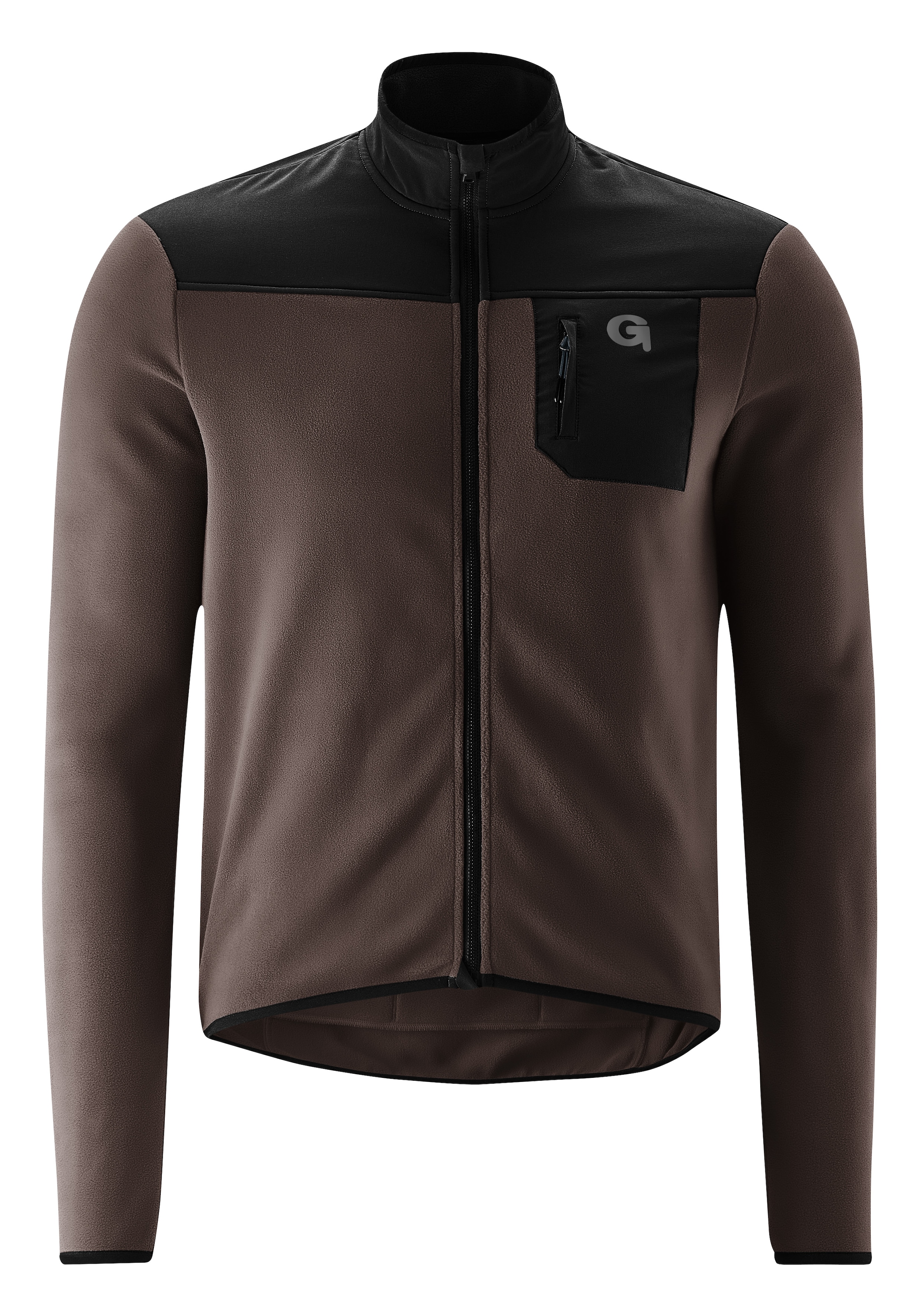 Gonso Radtrikot "Adventure Jersey Fleece M", Herren Fahrradtrikot langarm, weiches Fleece-Material, Full-Zip Trikot