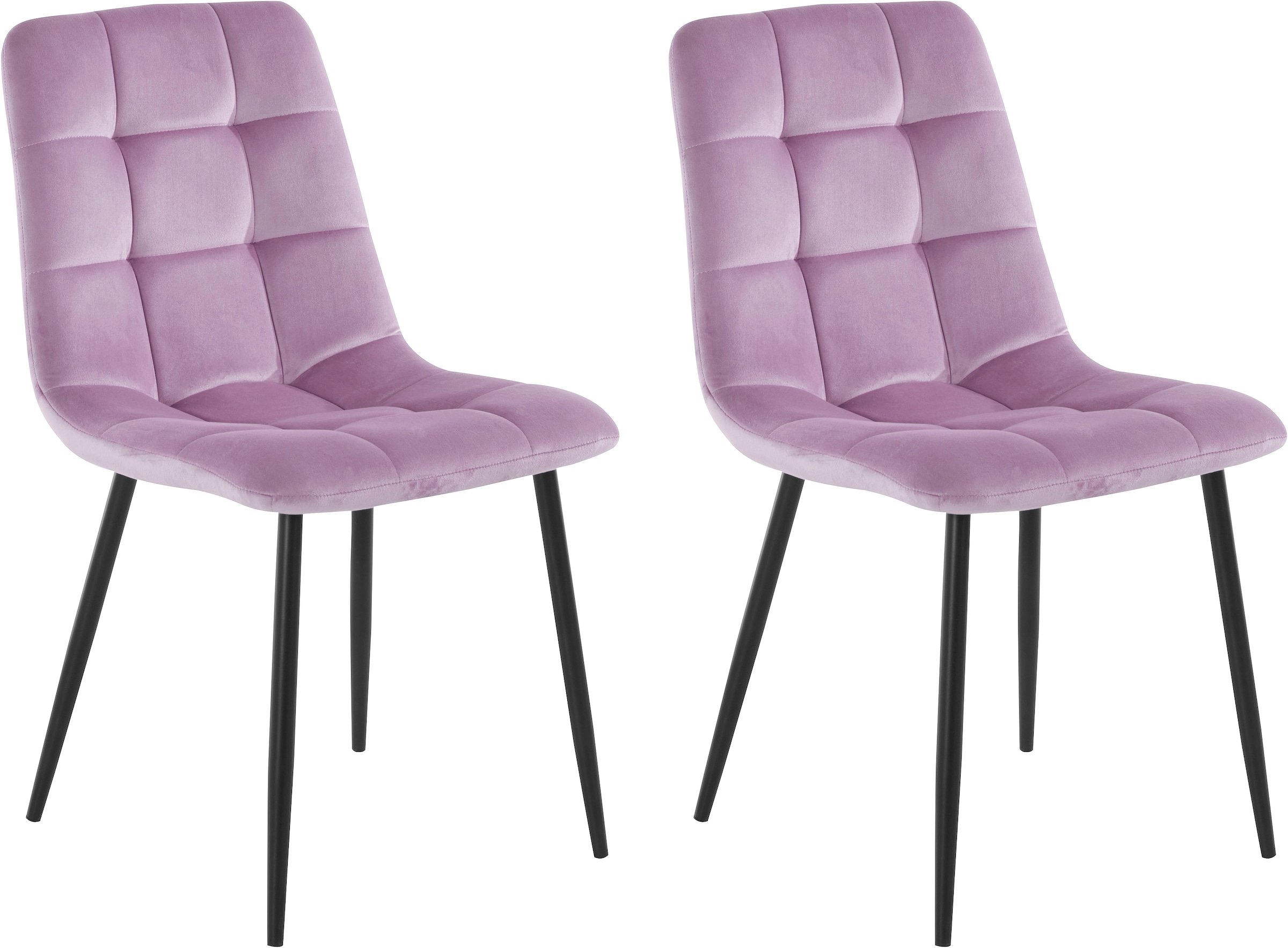 Home affaire Esszimmerstuhl "Parma" (Set) 2 Stk.Bezug in Samtstoff, Küchens günstig online kaufen