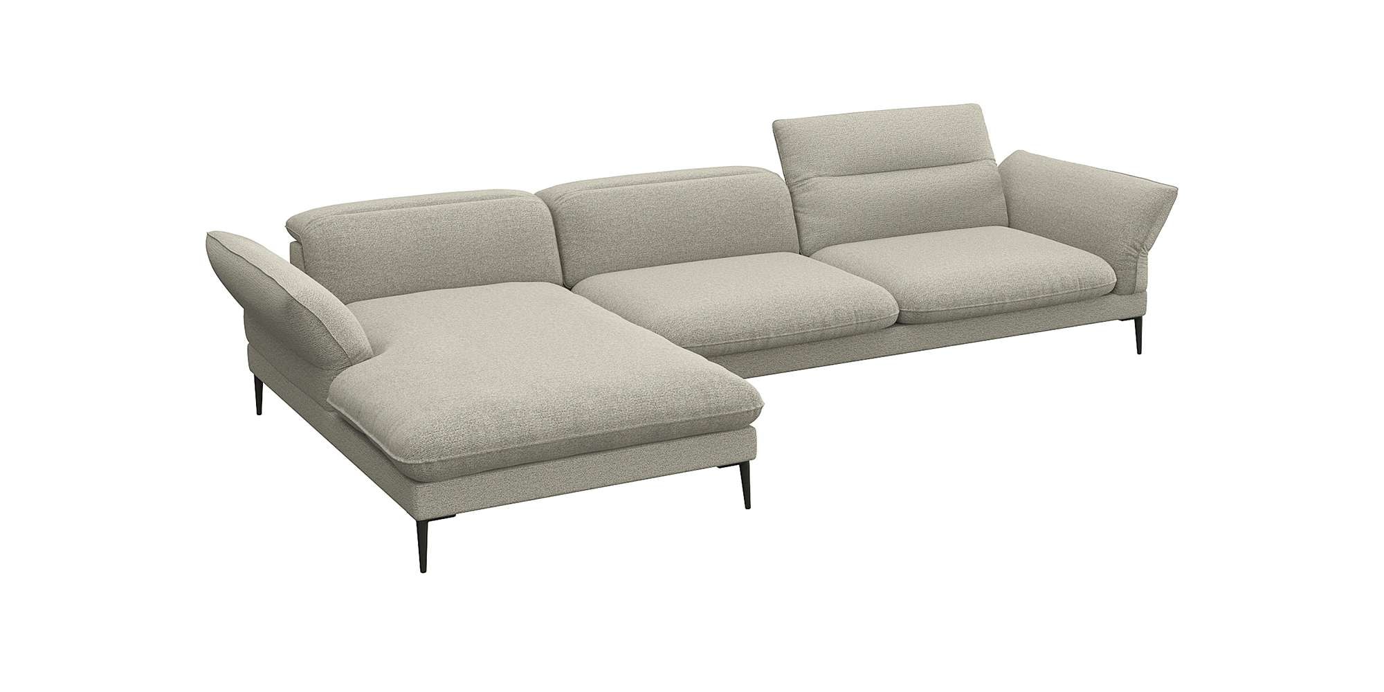 FLEXLUX Ecksofa "Salino, Funktionssofa mit Recamiere, Relaxsofa, Ecksofa", günstig online kaufen