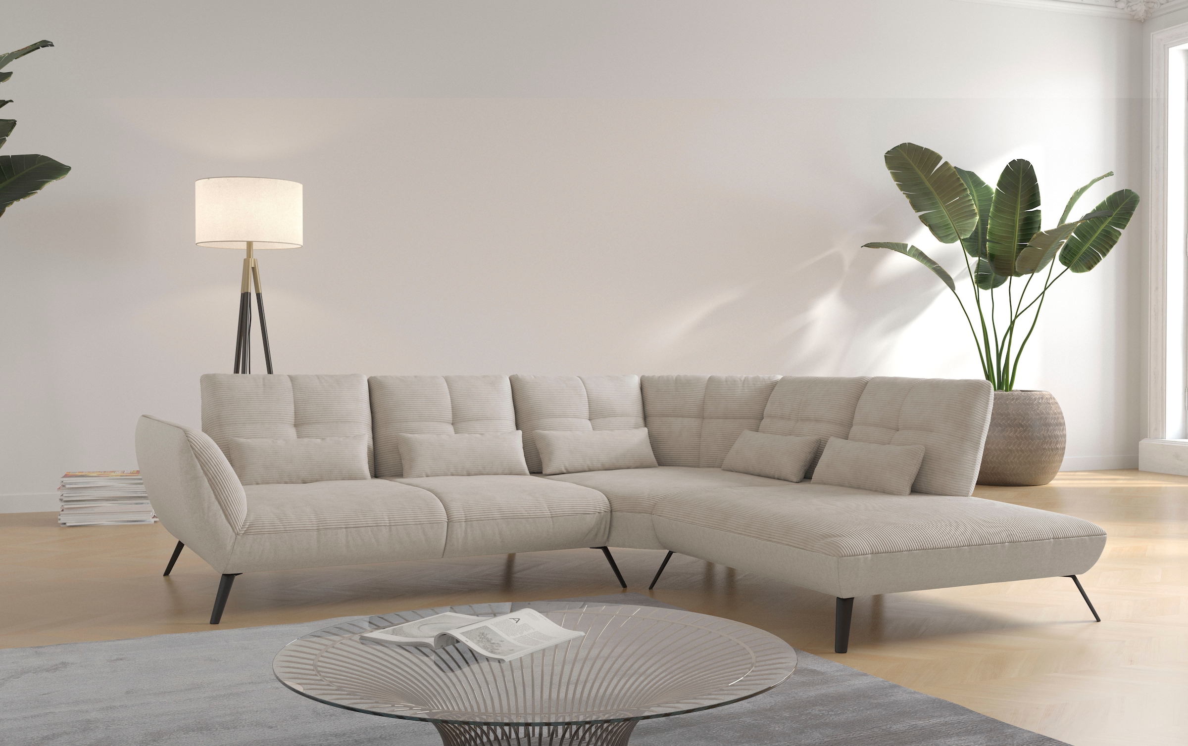 OTTO home Ecksofa "Mikado L-Form" inkl. Sitztiefenverstellung und Armteilverstellung