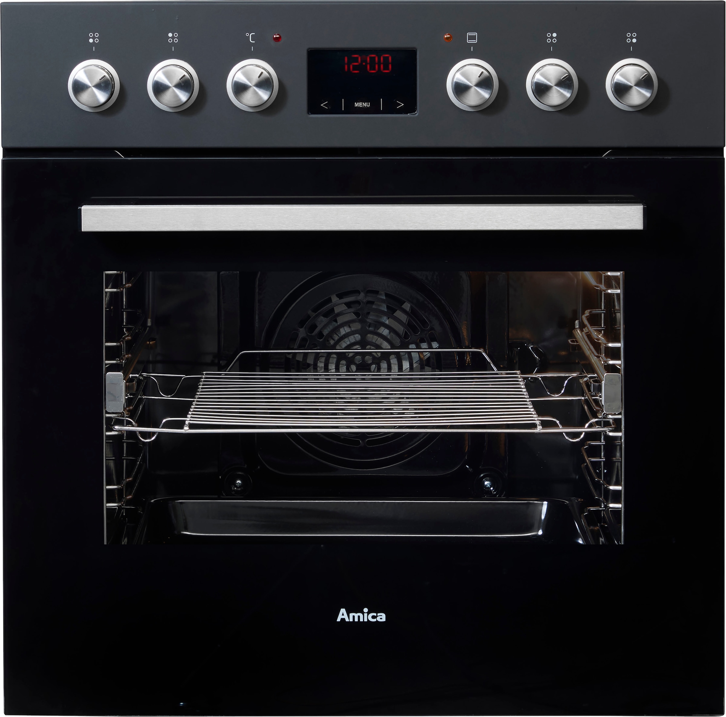 Amica Elektro-Herd-Set »EHC 933 107 SM«, mit 1-fach-Teleskopauszug, Steam Clean