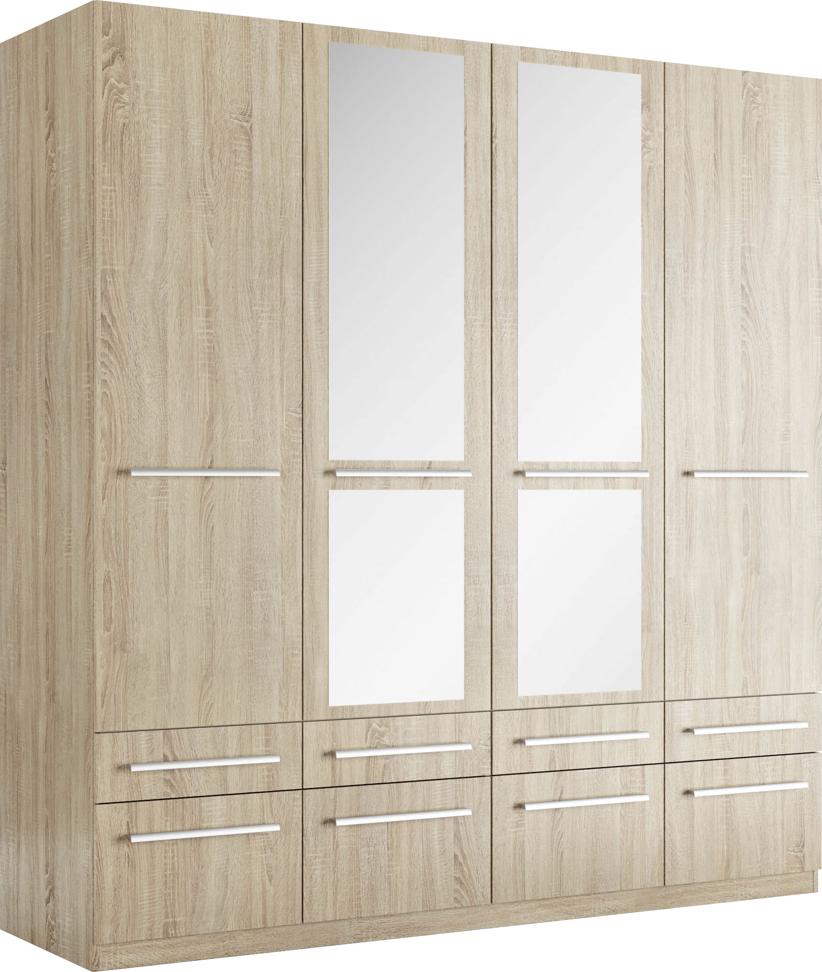 priess Kleiderschrank "Schrank Garderobe Wäscheschrank Barcelona in 5 Breiten" viel Stauraum, geräumige Schubkästen, mit Spiegel, MADE IN GERMANY