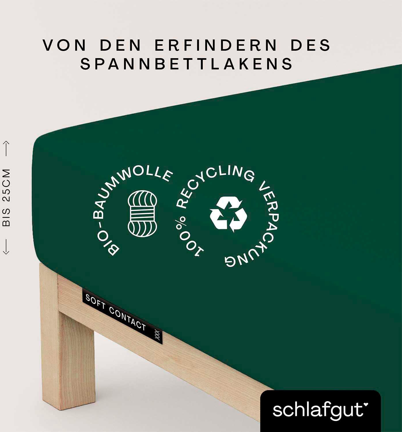 Schlafgut Spannbettlaken »Soft Contact«, 100% Bio Baumwolle