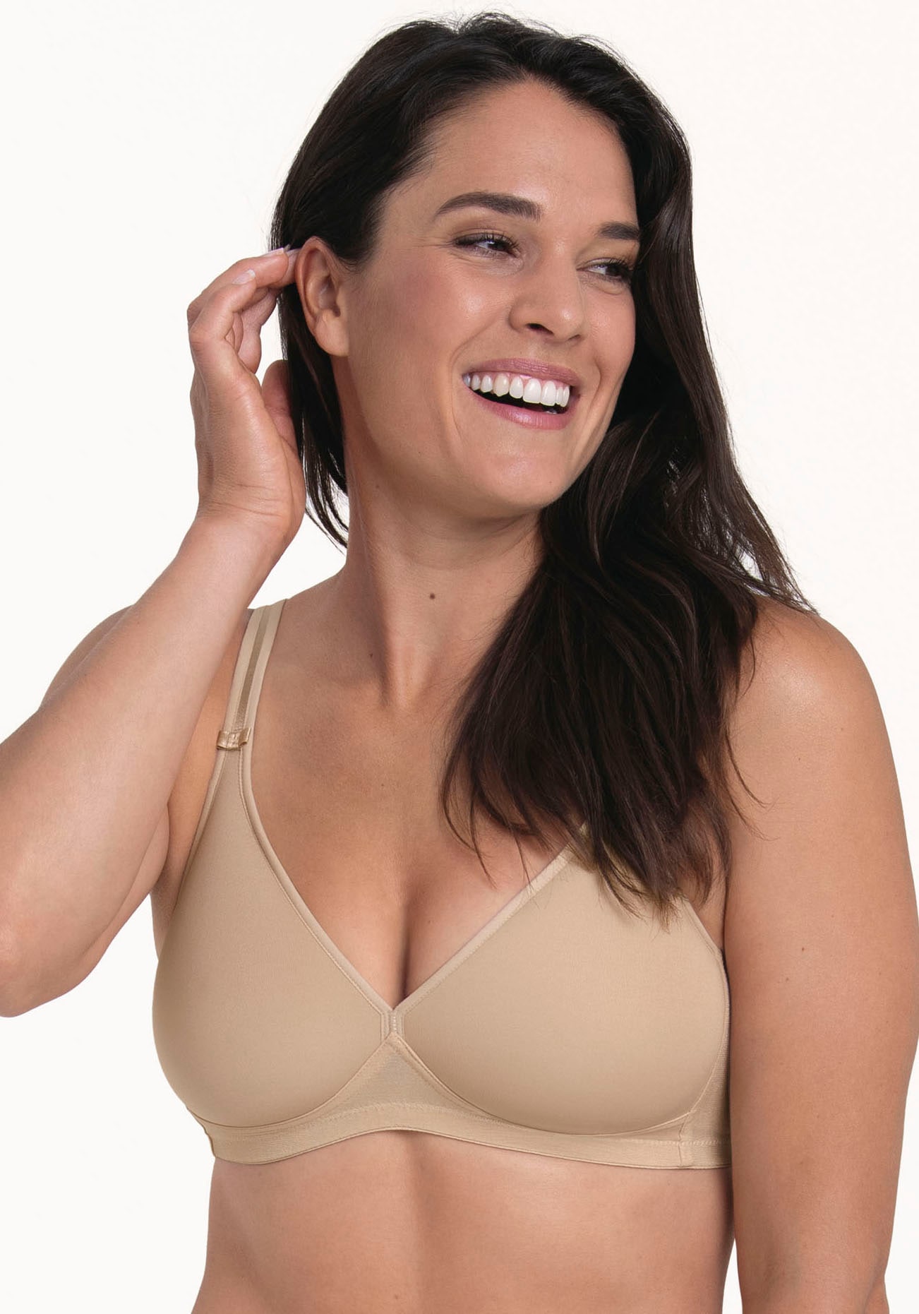 ROSA FAIA Damen Soft-BH "Selma Pure", Gr. 90desert, Spacer, Obermaterial: 59% Polyester, 27% Polyamid, 14% Elasthan, unifarben, BHs, Spacer-Schale,