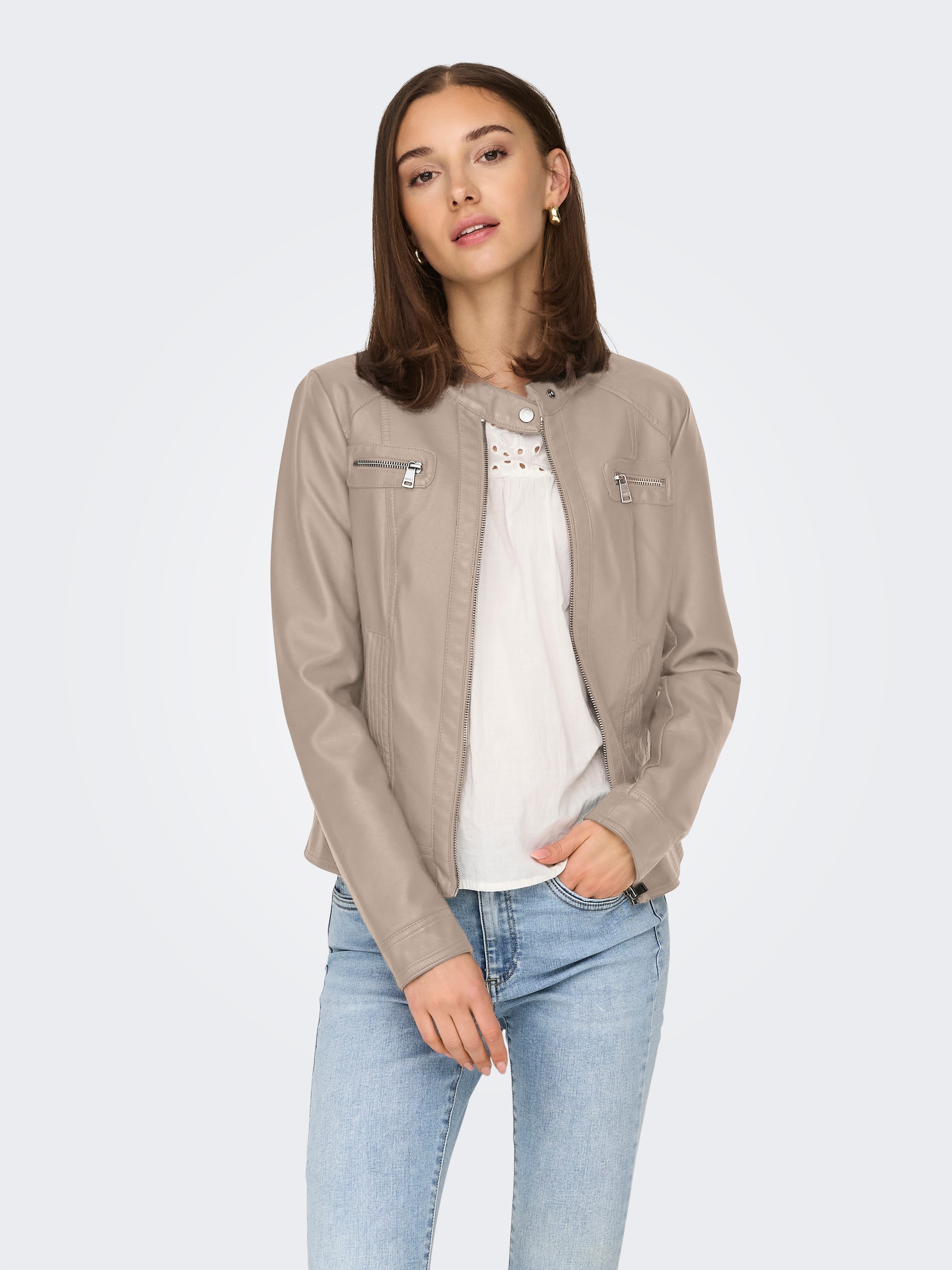 ONLY "ONLBANDIT – Bikerjacke mit figurbetonter Form und Reißverschlüssen" u günstig online kaufen