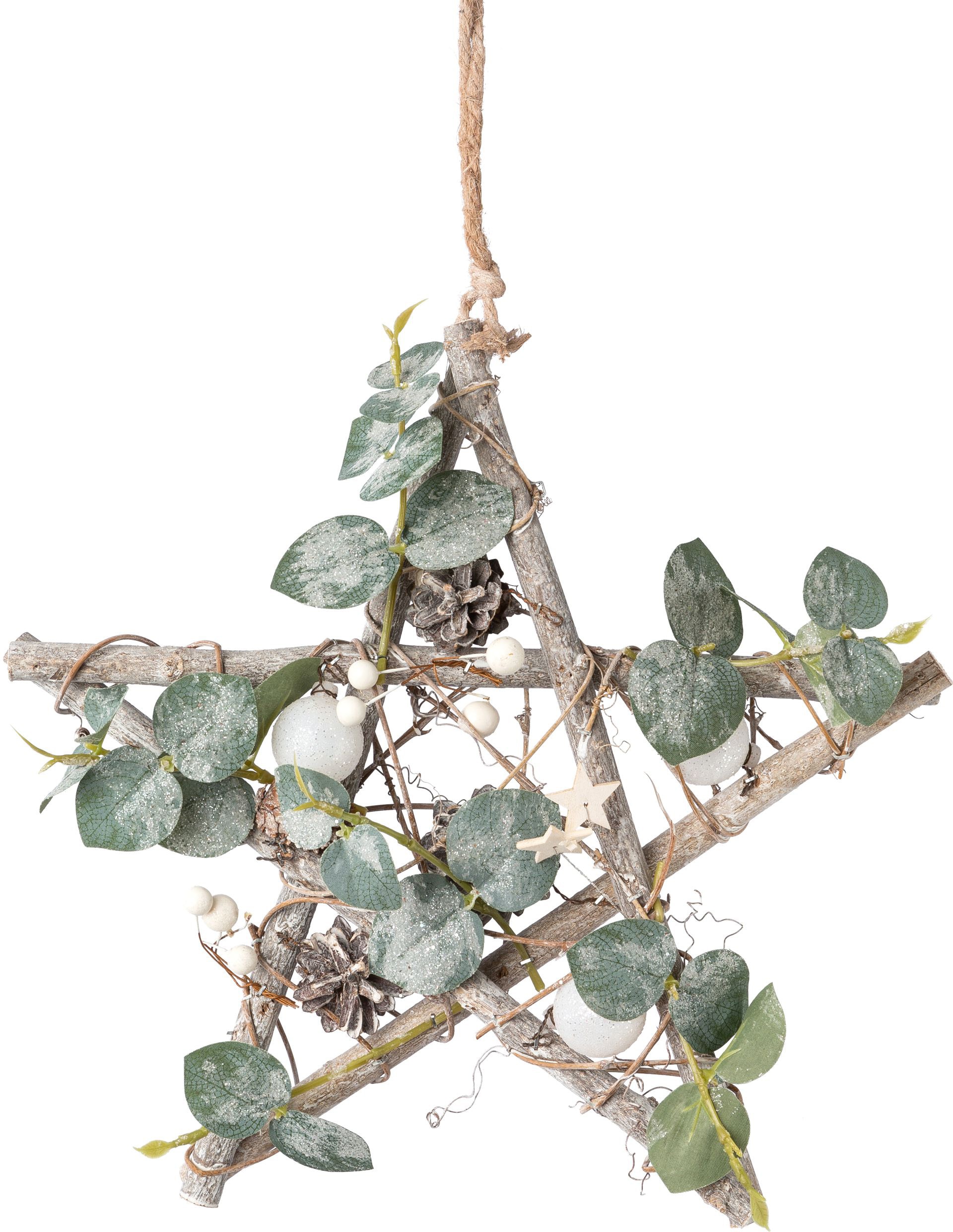 Creativ deco Dekostern "Weihnachtsstern, Weihnachtsdeko" auf Holzbasis, Hän günstig online kaufen