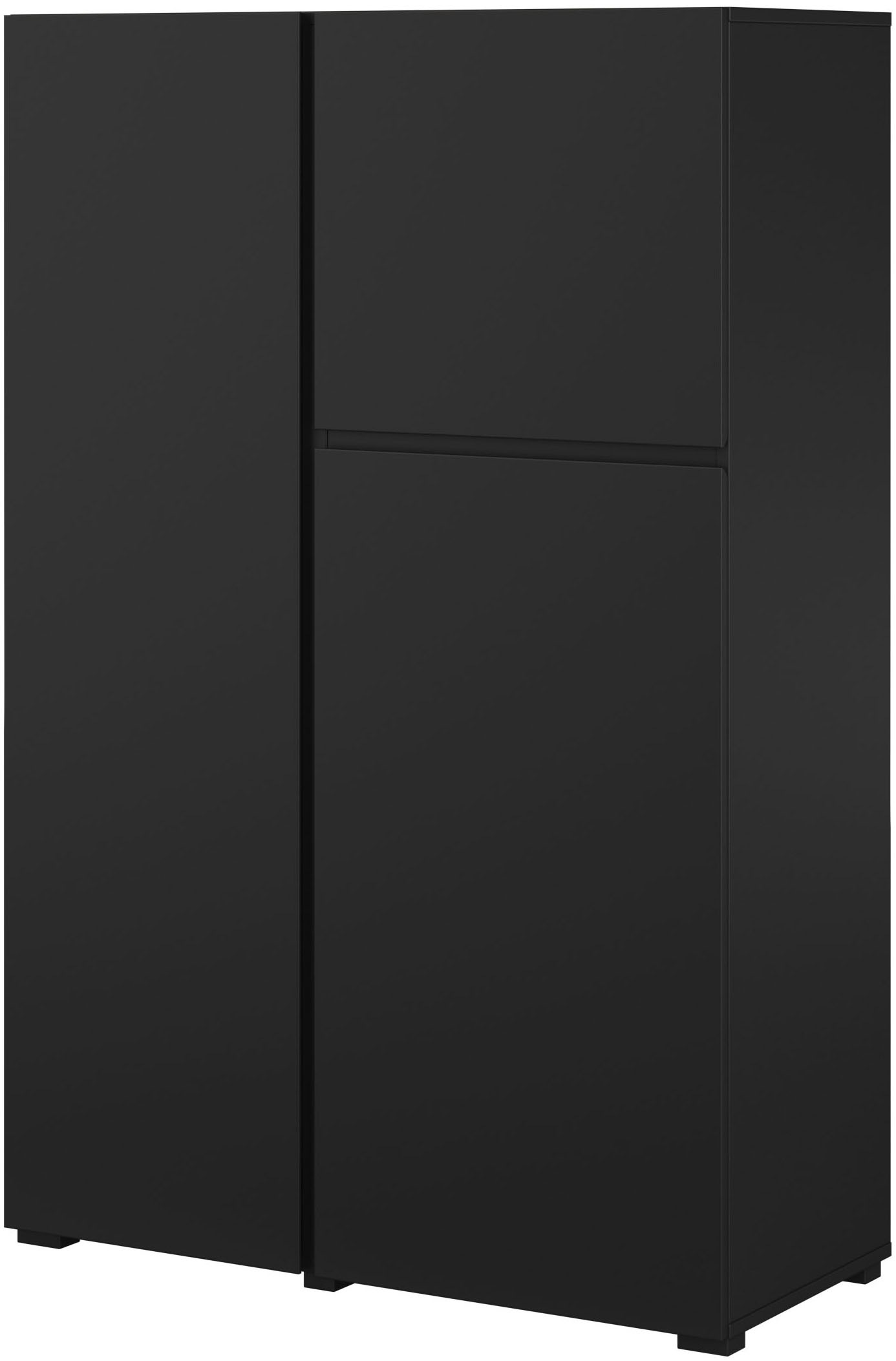 INOSIGN Highboard »Metric, Breite 92cm, moderne grifflose Hochkommode 3 Türen,Highboard«, Hochschrank mit viel Stauraum, Einlegeböden verstellbar, Türkommode