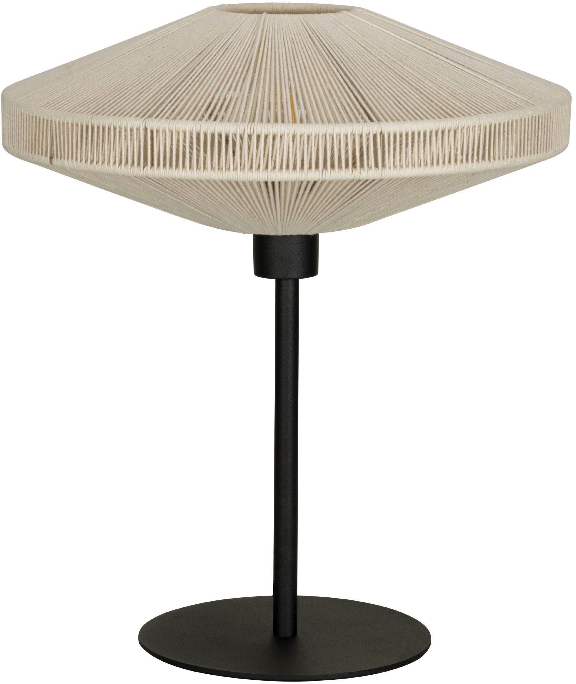 EGLO Tischleuchte »Midsumer Tischlampe, Japanisch, Metall und Textil, E27, Nachtischlampe« E27 1 Stk. Tischleuchte - H44 x Ø38 cm - schwarz - 1X40W exkl.