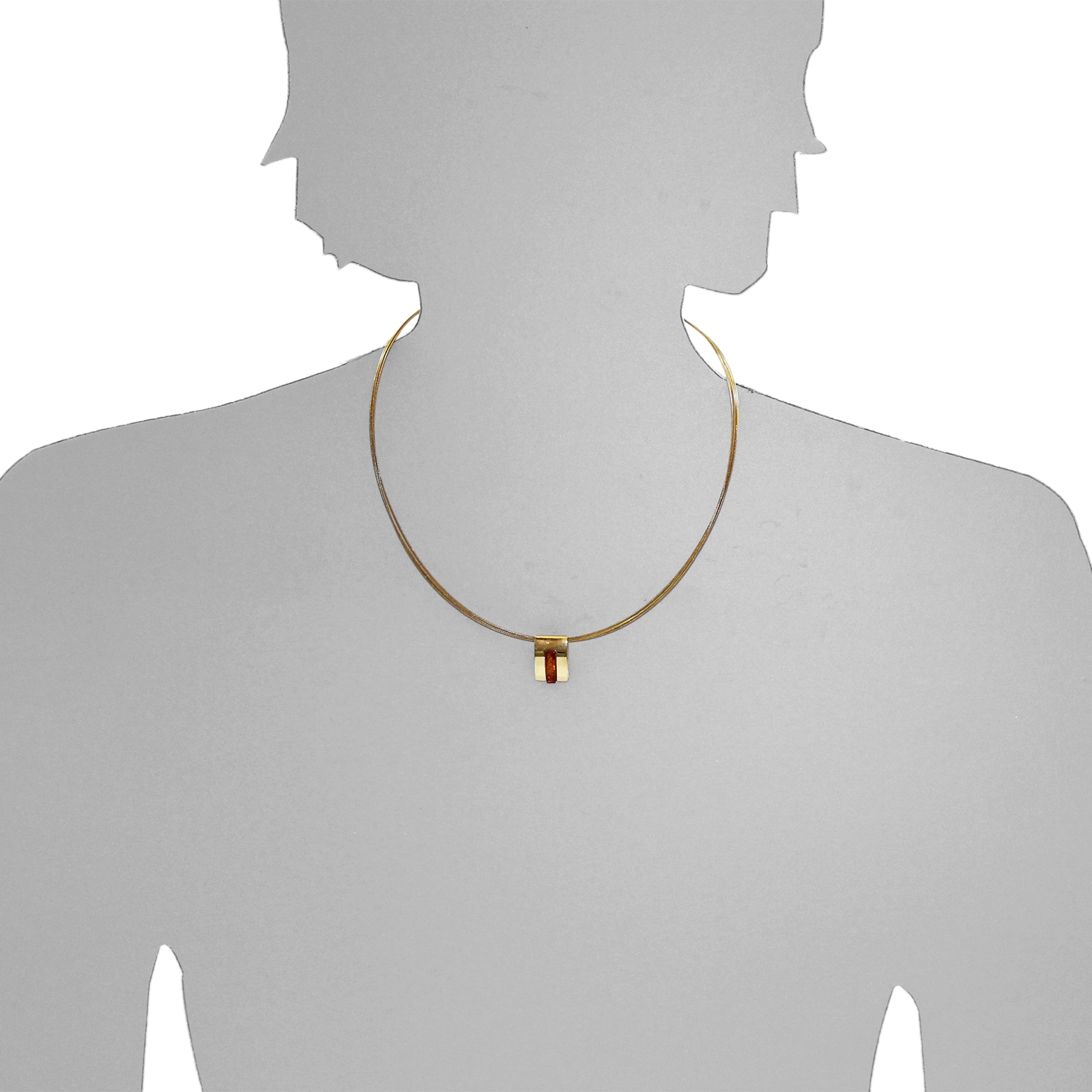 OSTSEE-SCHMUCK Halsreif »Ostsee-Schmuck Halsreif mit Anhänger Gleiter-Ulsa«, (2 tlg.)