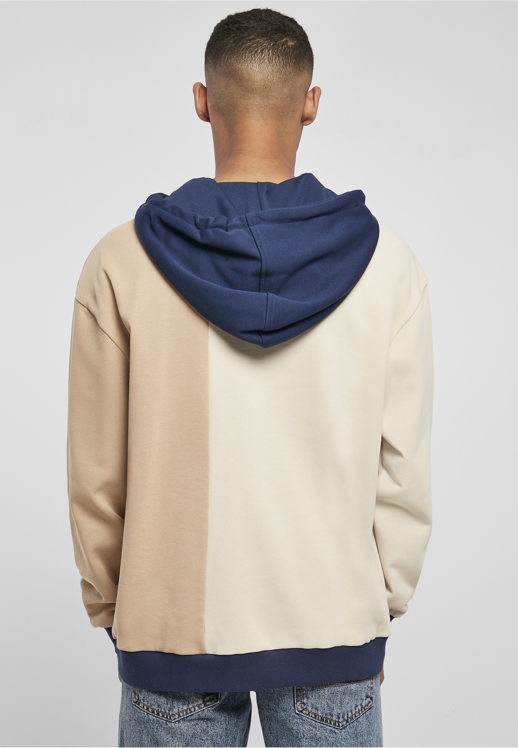 URBAN CLASSICS Rundhalspullover »Urban Classics Herren Oversized Color Block Hoody« 1 Stk.