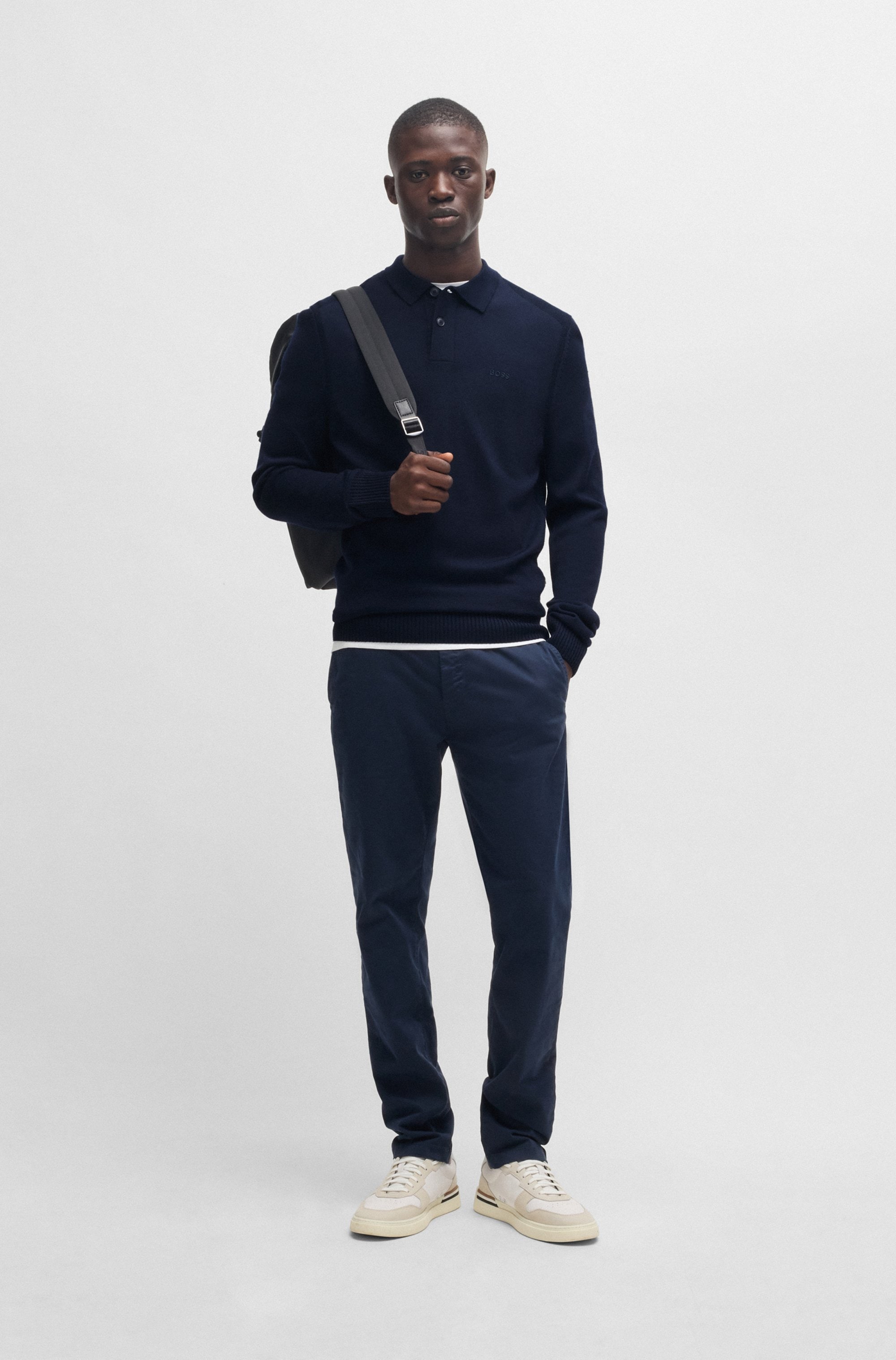 BOSS ORANGE Strickpullover »Avac_PL 1026191«, mit Rundhalsausschnitt