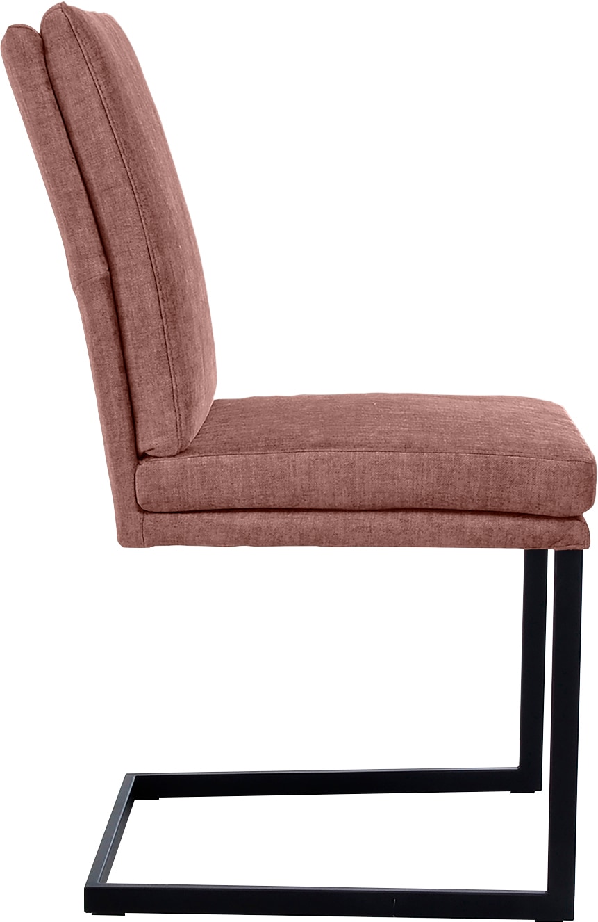 K+W Komfort & Wohnen Freischwinger () stabiles Hochkantrohr, Untergestell in Edelstahloptik oder schwarz