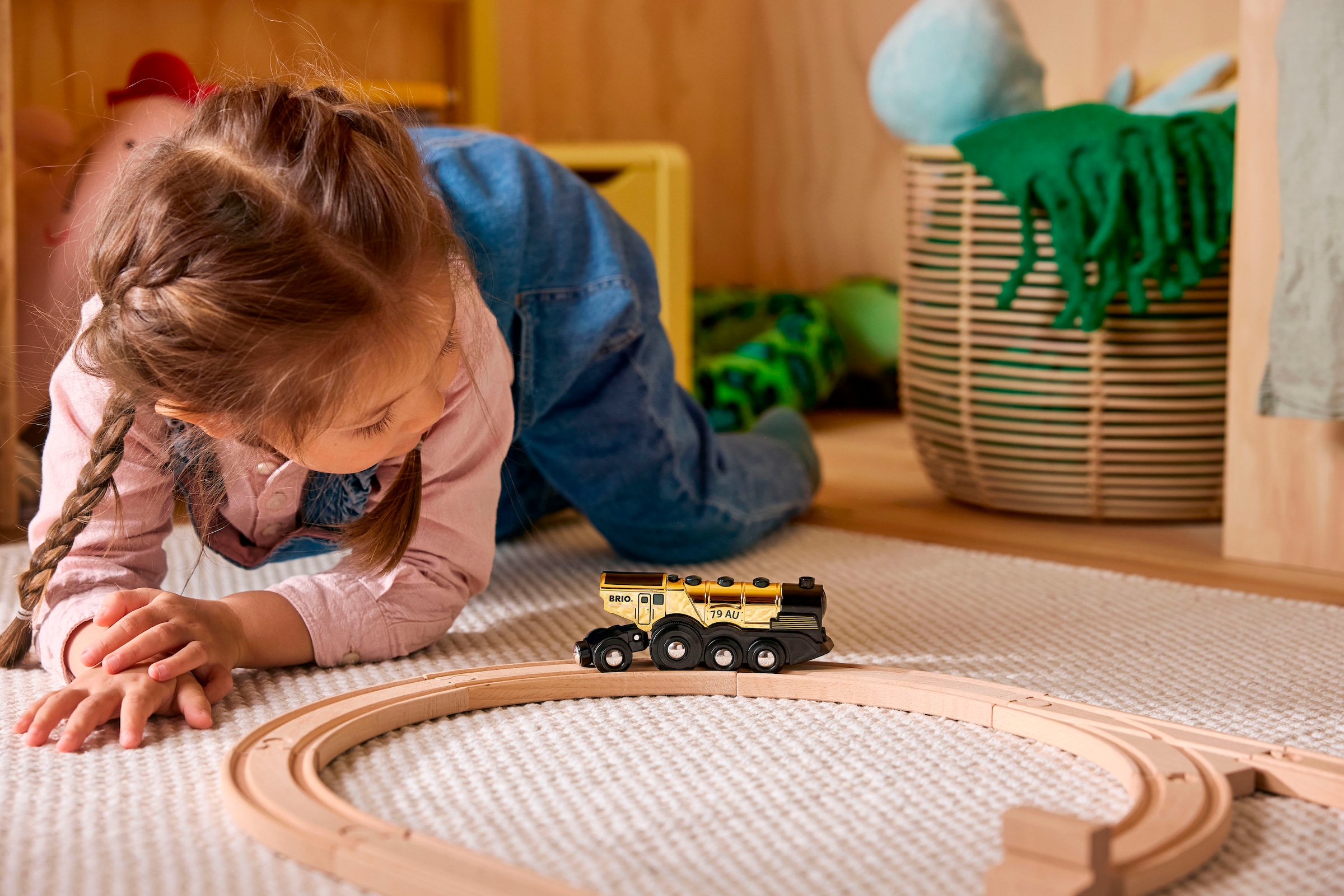 BRIO® Spielzeug-Zug »Goldene Batterielok«, m. Licht und Sound