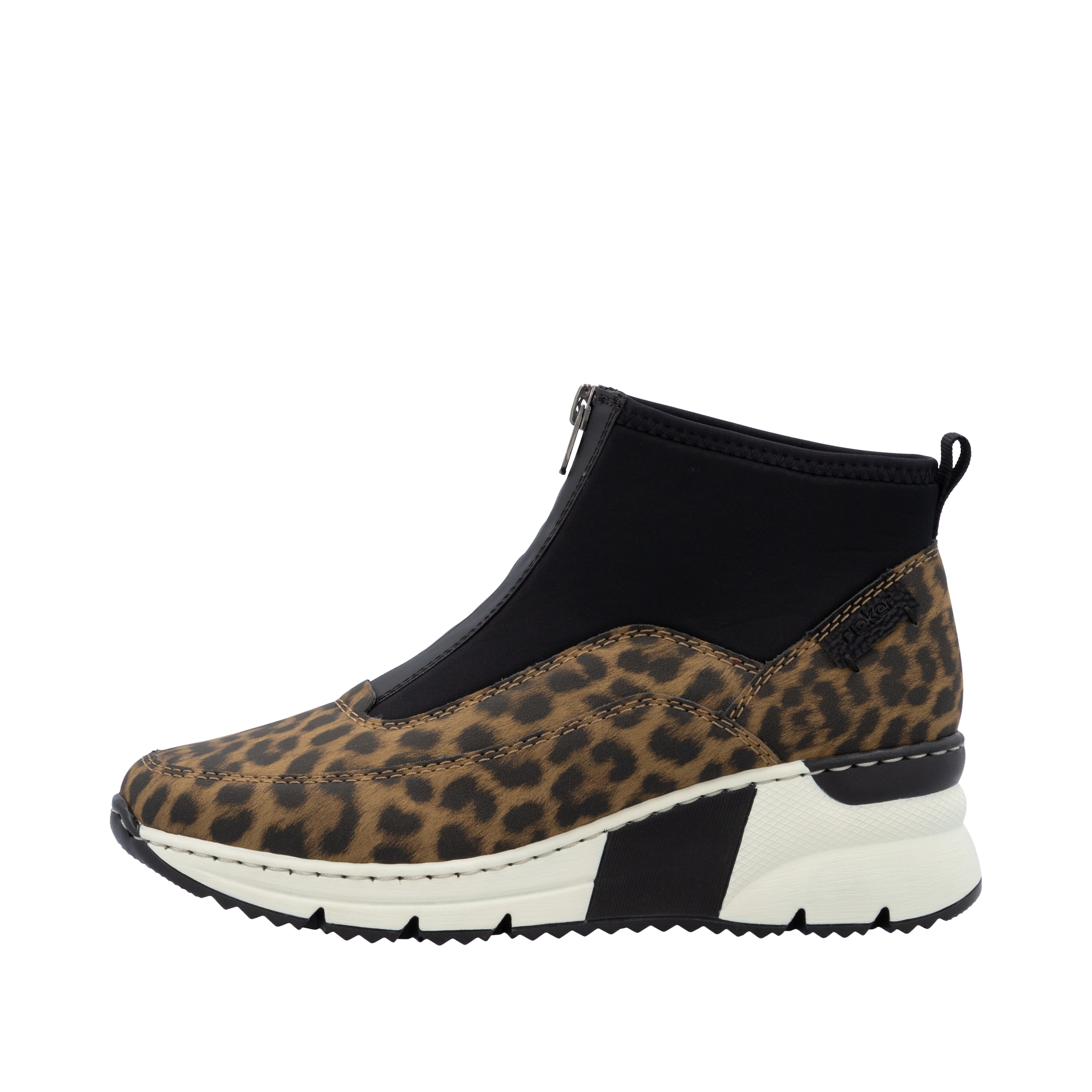 Rieker Schlupfboots, Stiefelette, High Top Sneaker mit Reißverschluss auf der Vorderseite