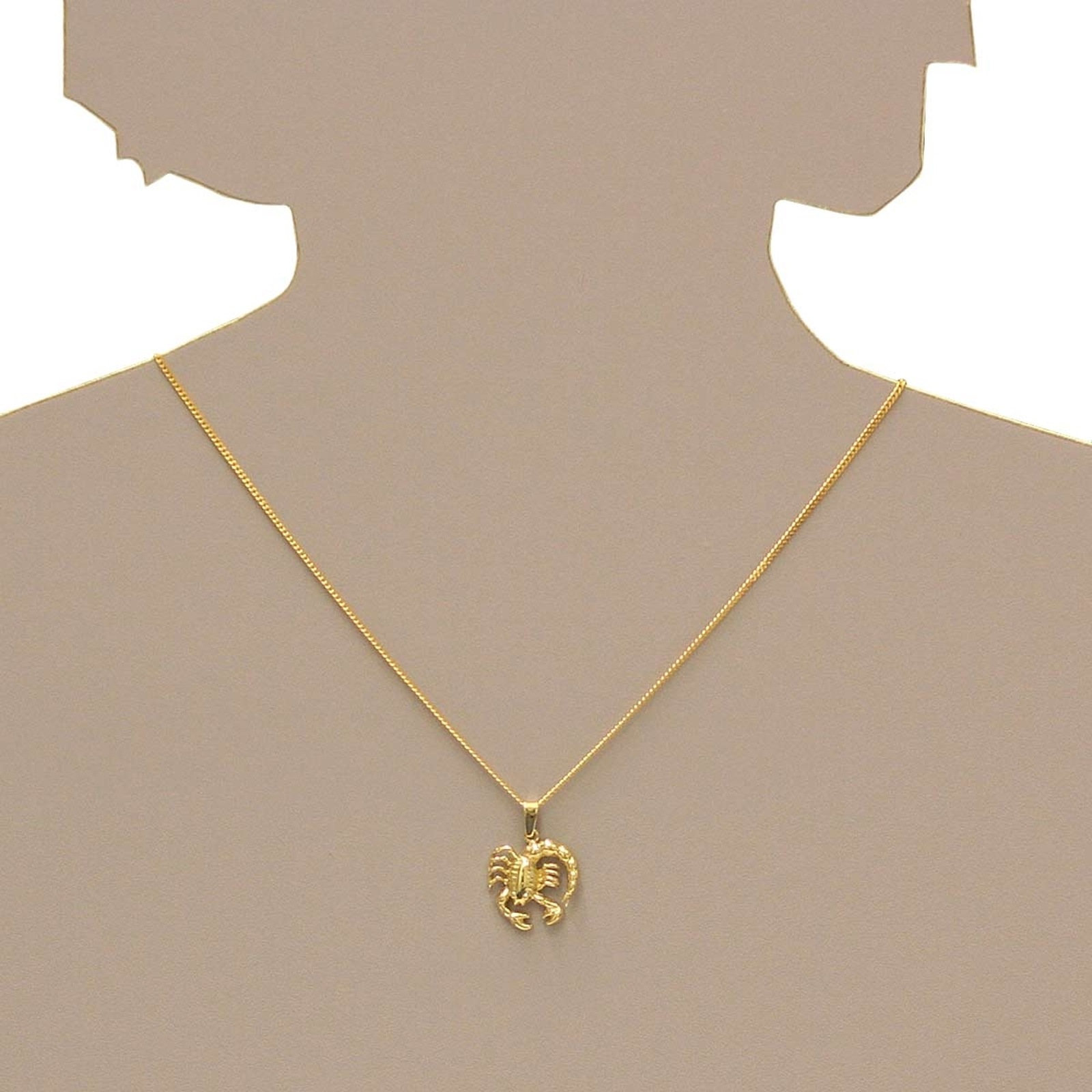 Kettenanhänger OSTSEE-SCHMUCK "Ostsee-Schmuck Anhänger Tierkreiszeichen Skorpion", gelb, Schmuckanhänger, Damen, 25 x 19mm, Gelbgold 333, 2,2 g, Kettenanhänger 5