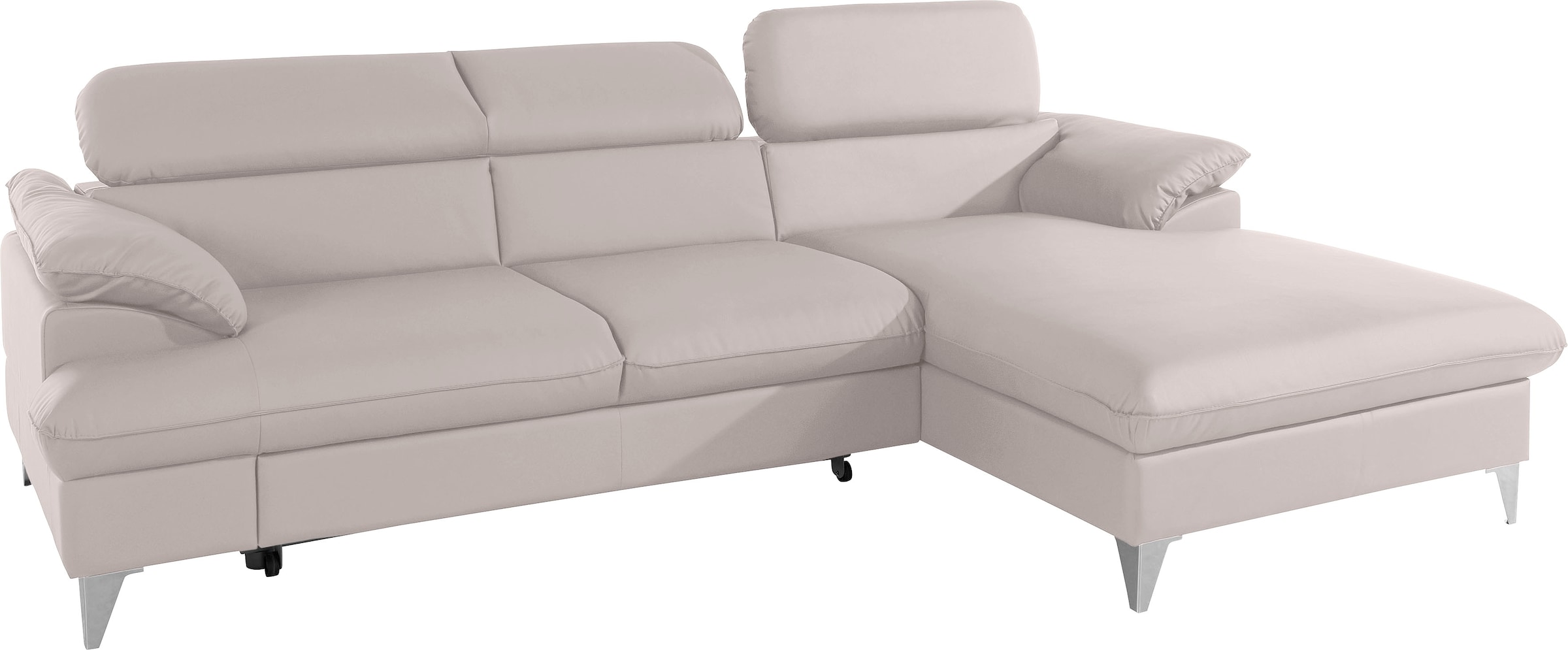 COTTA Polstergarnitur »Caluso L-Form«, (2 tlg.), Set bestehend aus: Ecksofa mit Kopfteilverstellung & Hocker