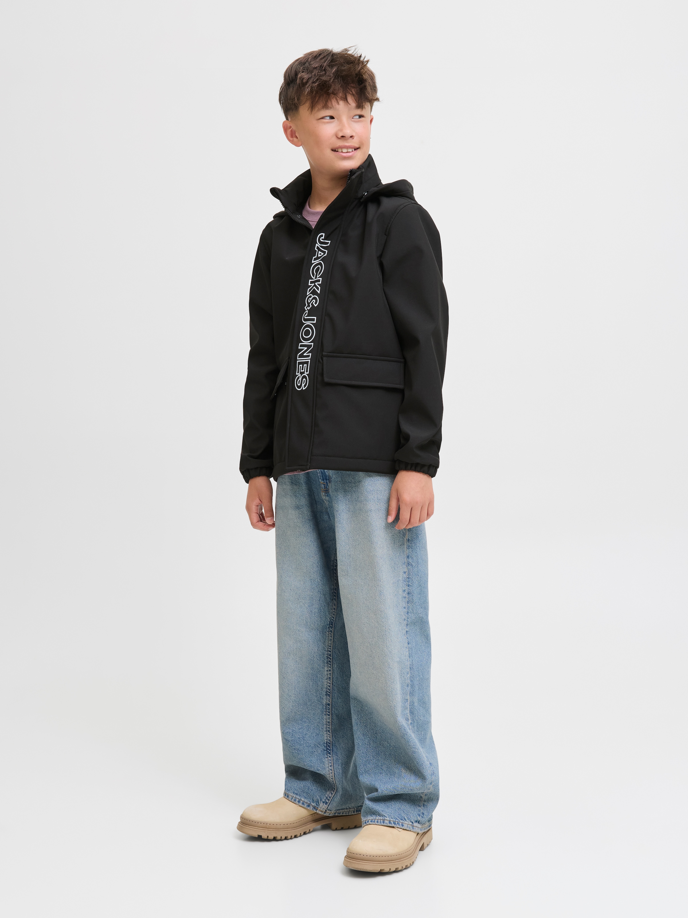 Jack & Jones Junior Softshelljacke »JJEMATT SOFTSHELL HOOD SN JNR«, mit Kapuze
