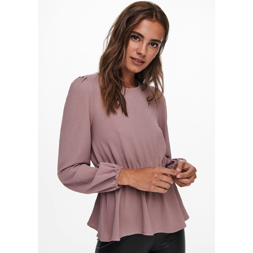 ONLY Blusenshirt »ONLMETTE DAR L/S O-NECK TOP NOOS WVN«