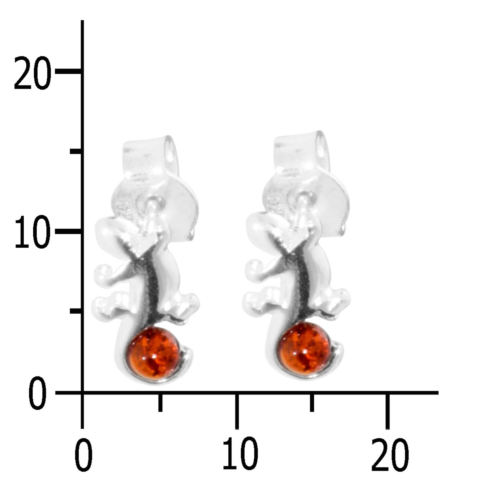 OSTSEE-SCHMUCK Paar Ohrstecker »Ostsee-Schmuck Ohrstecker Echse Ohrstecker Echse«, (2 tlg.)