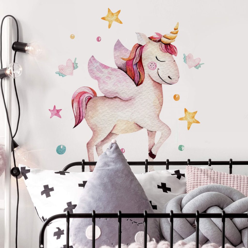 Wall-Art Wandtattoo »Pferde Aufkleber Einhorn Deko«, (1 St.)