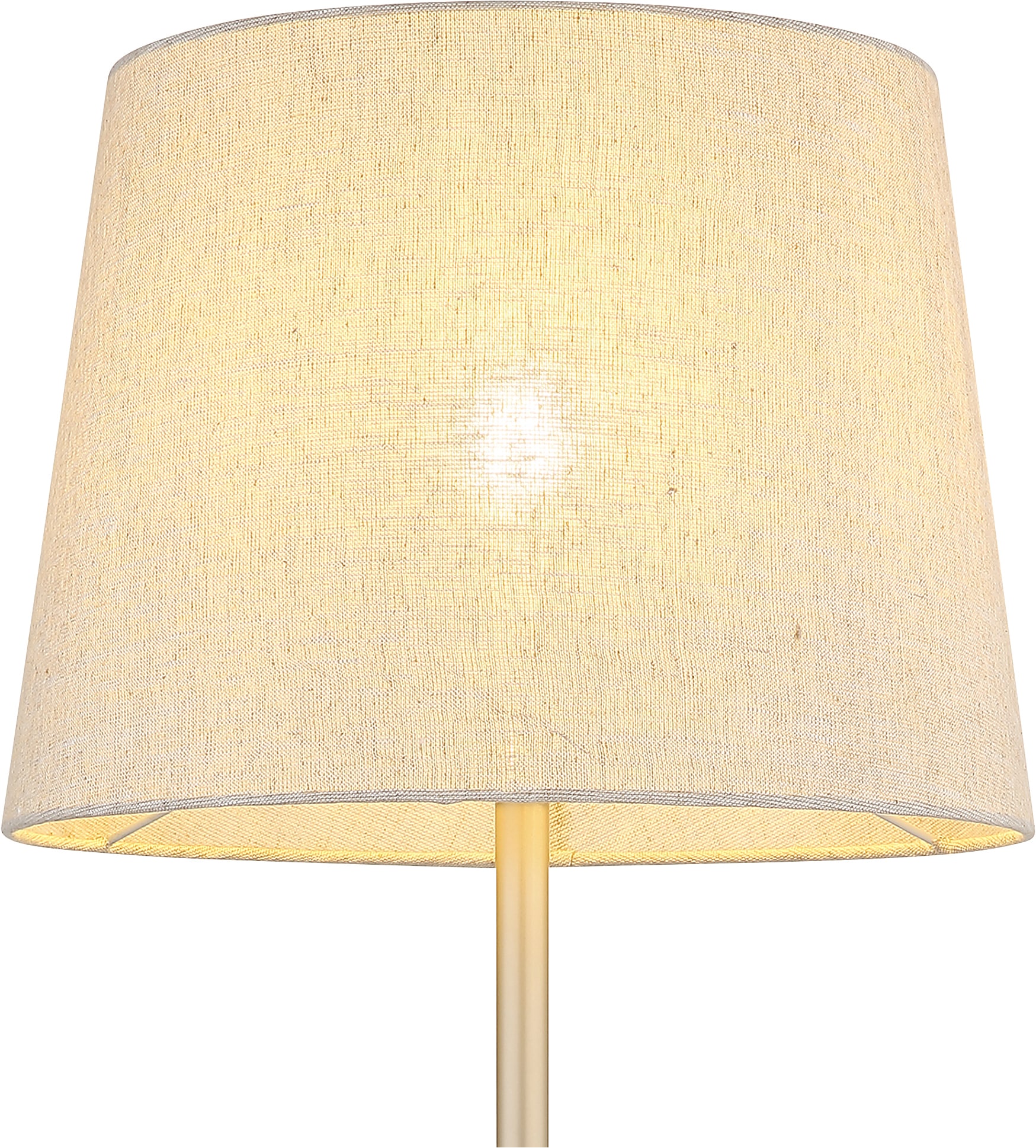 NOWA Stehlampe »JORIS« E27 1 Stk. Stehleuchte mit Stoffschirm, Fußschalter, gemütliches Licht