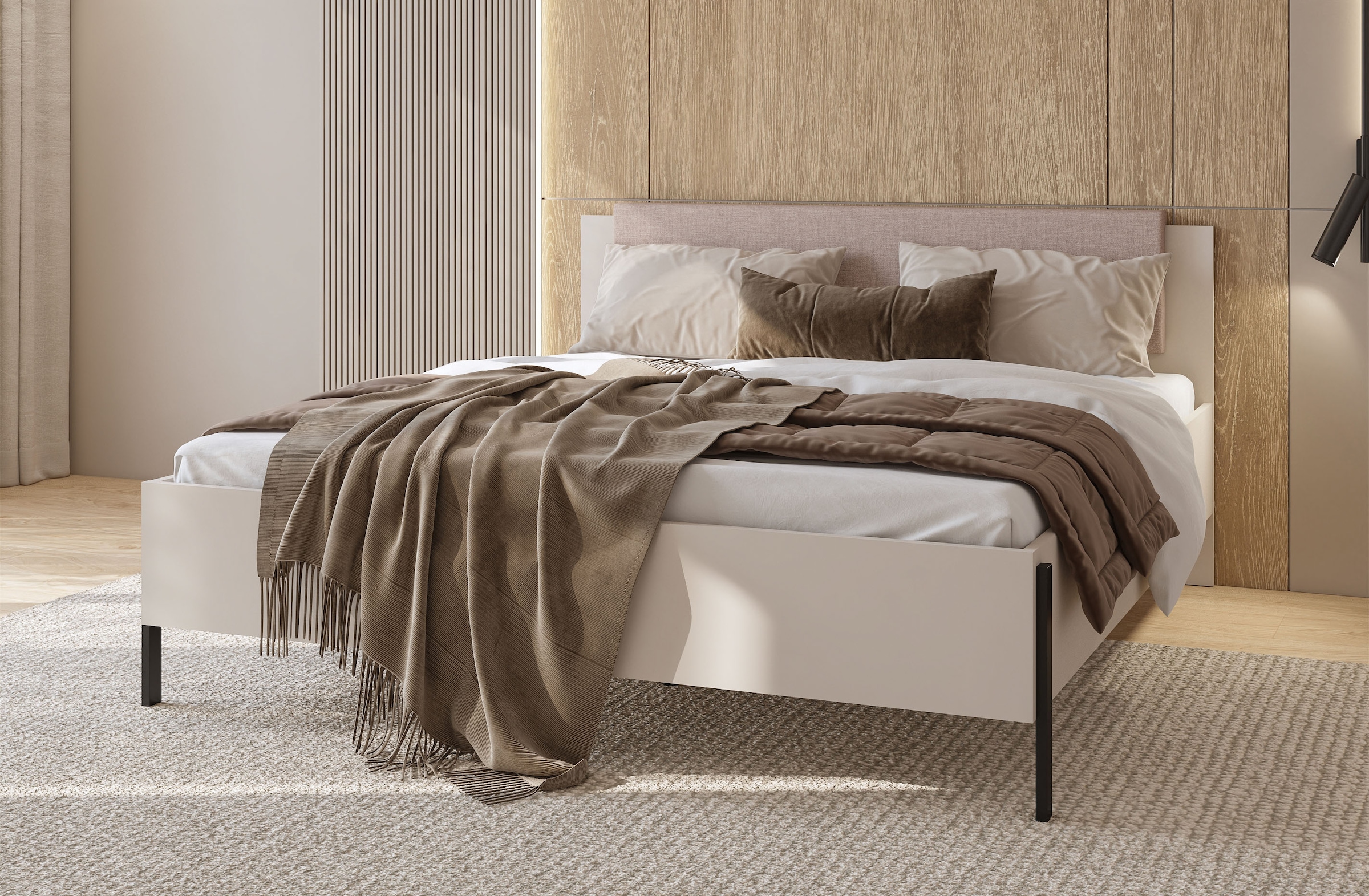 Home affaire Bettgestell "Jukon, moderner Bettrahmen", Doppel/Einzelbett in günstig online kaufen