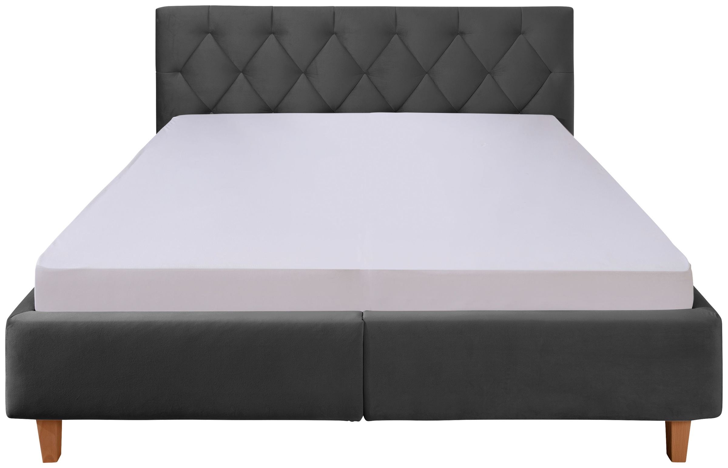 Thumbnail - Home affaire Polsterbett "Sunley 100" Kreuzsteppung, Kopfteilhöhe 102 cm, ohne oder mit Matratze/Lattenrost