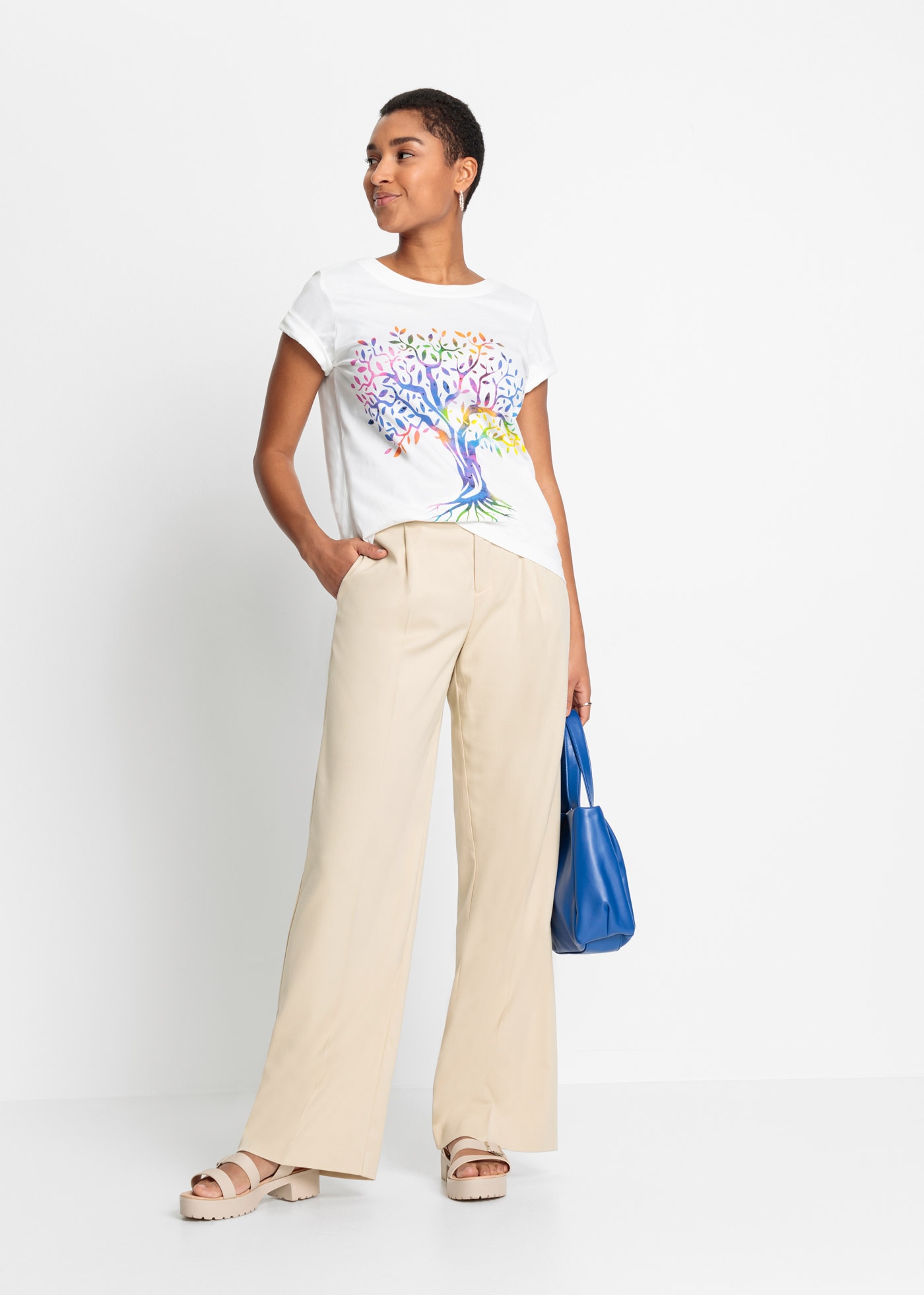 bonprix T-Shirt »Bedrucktes T-Shirt aus Baumwolle« Bedrucktes T-Shirt aus Baumwolle