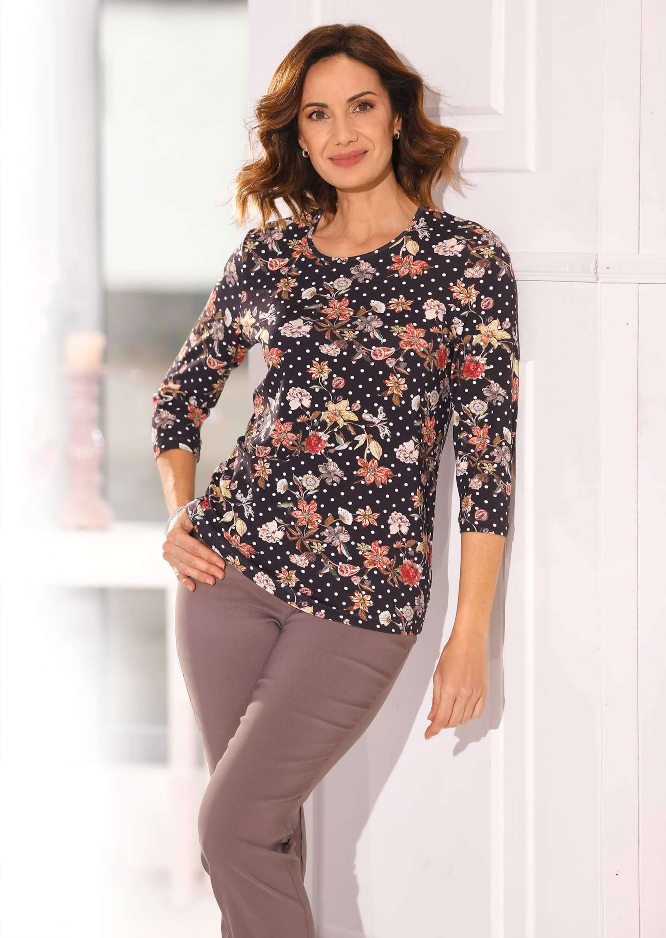 GOLDNER Print-Shirt »Kurzgröße Bequemes Druckshirt im Mustermix«