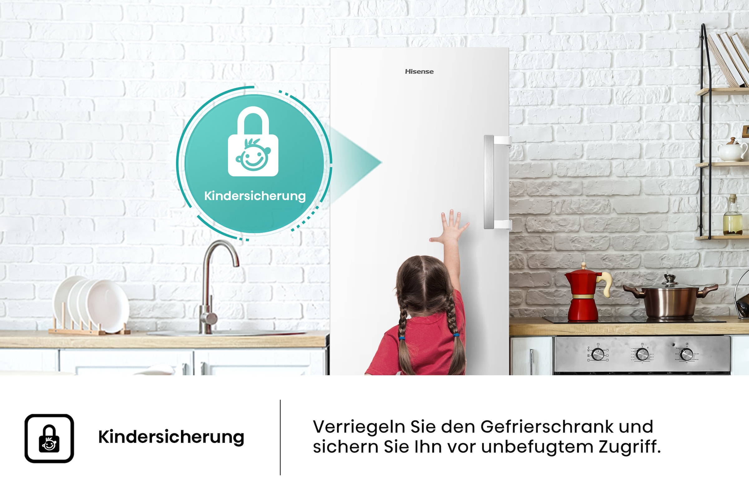 Hisense Gefrierschrank »FV298N4AWC«, 172 cm hoch, 59,5 cm breit, LED Display